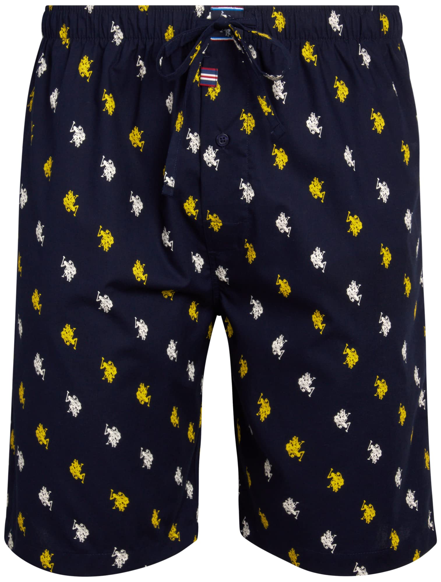 U.S. Polo Assn. Men's Pajama Shorts - Breathable Woven Sleep & Lounge Shorts for Summer Nights, Travel & Relaxation at Home
