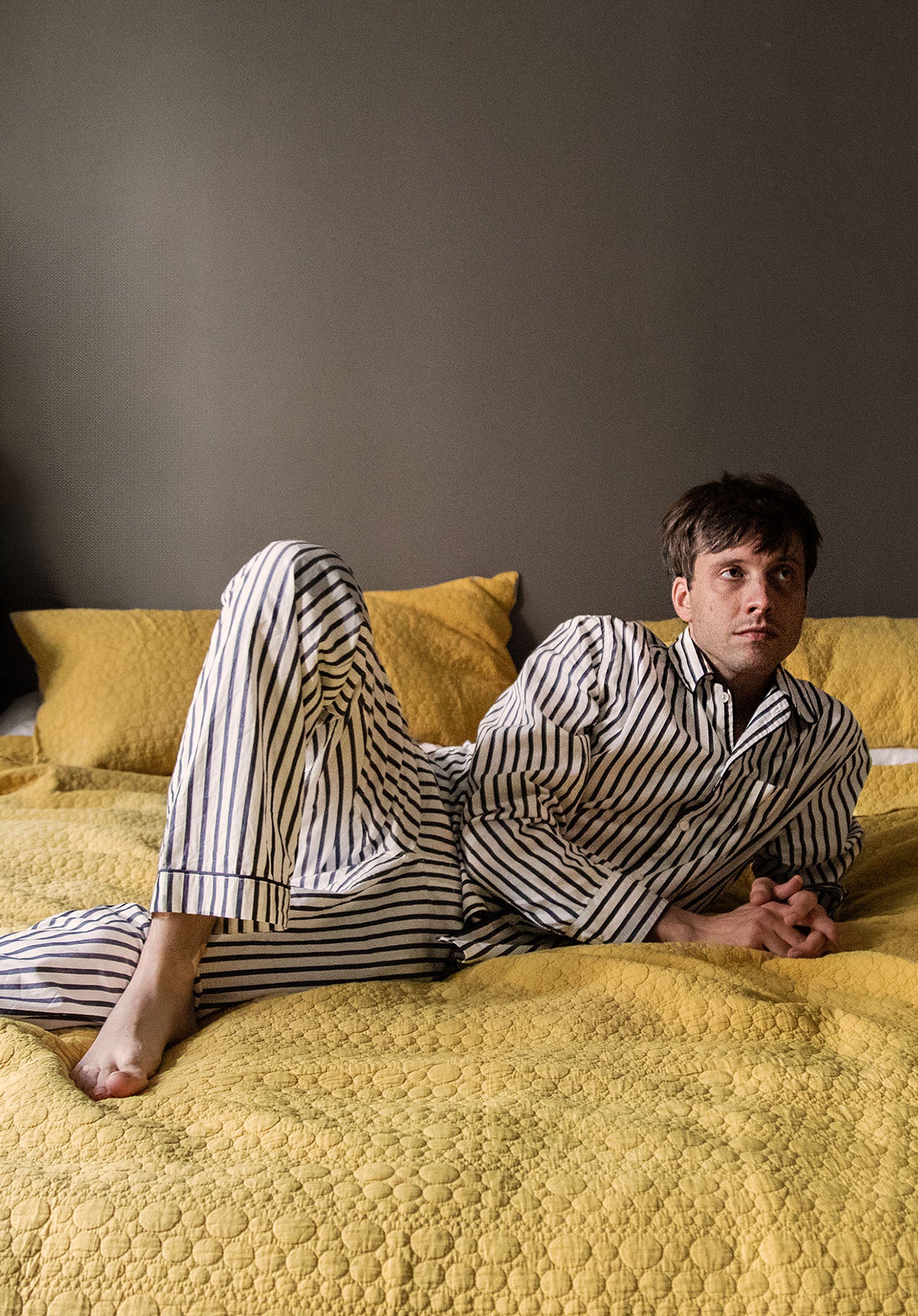 Henry Navy Breton Stripe Pajama Set - Soft Cotton Sleepwear for Men & Women - Perfect for Lounging, Travel & Cozy Nights at Home