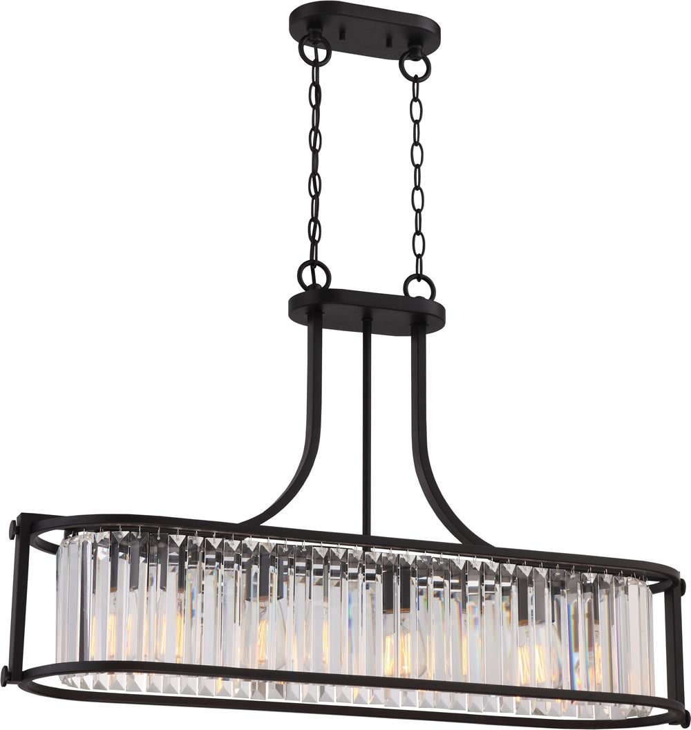 10W Krys 4-Light Pendant Light Fixture in Aged Bronze - Perfect for Kitchen Island, Dining Room, and Entryway Lighting