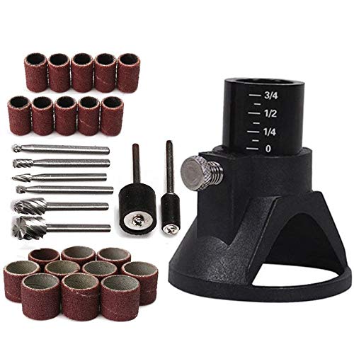 ABST23661 600 Grit Rotary Power Drill Bits for Woodworking - Multi Tool Abrasive Locator Drill Bits (29x, Black/M) - Perfect for DIY Projects, Furniture Making & Home Renovations