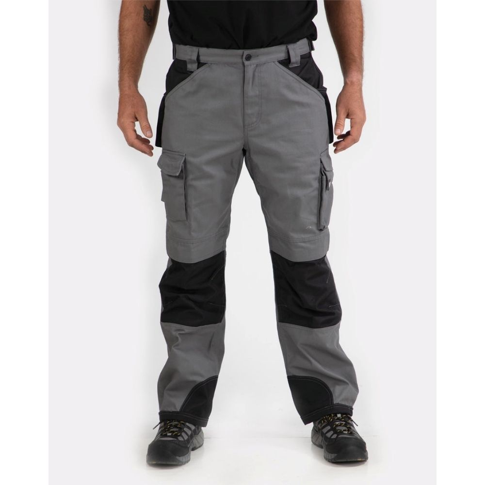 CAT Men's Trademark Work Pants - Durable Dark Grey C172 for Construction, Landscaping & Outdoor Work | Heavy Duty Workwear for Professionals