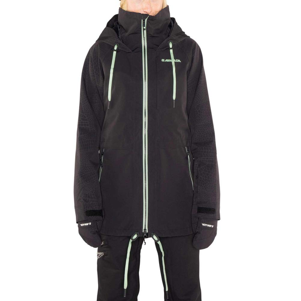 Armada Gypsum Women's Waterproof Ski Jacket - Insulated Winter Jacket for Snowboarding & Cold Weather (Black, Size S) | Perfect for Ski Resorts & Outdoor Adventures