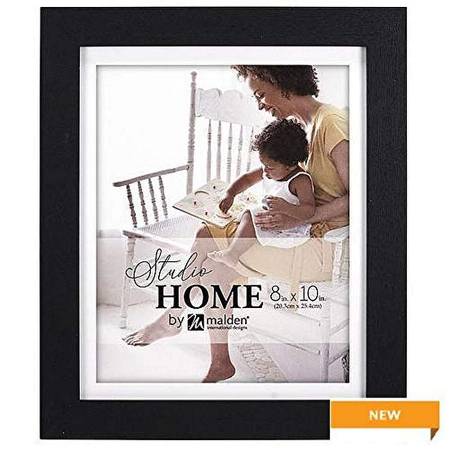 Malden International Designs 2420-80 8x10 Black Picture Frame - Elegant Wall & Tabletop Display for Photos, Artwork, and Memorabilia - Perfect for Home, Office, and Gift Giving
