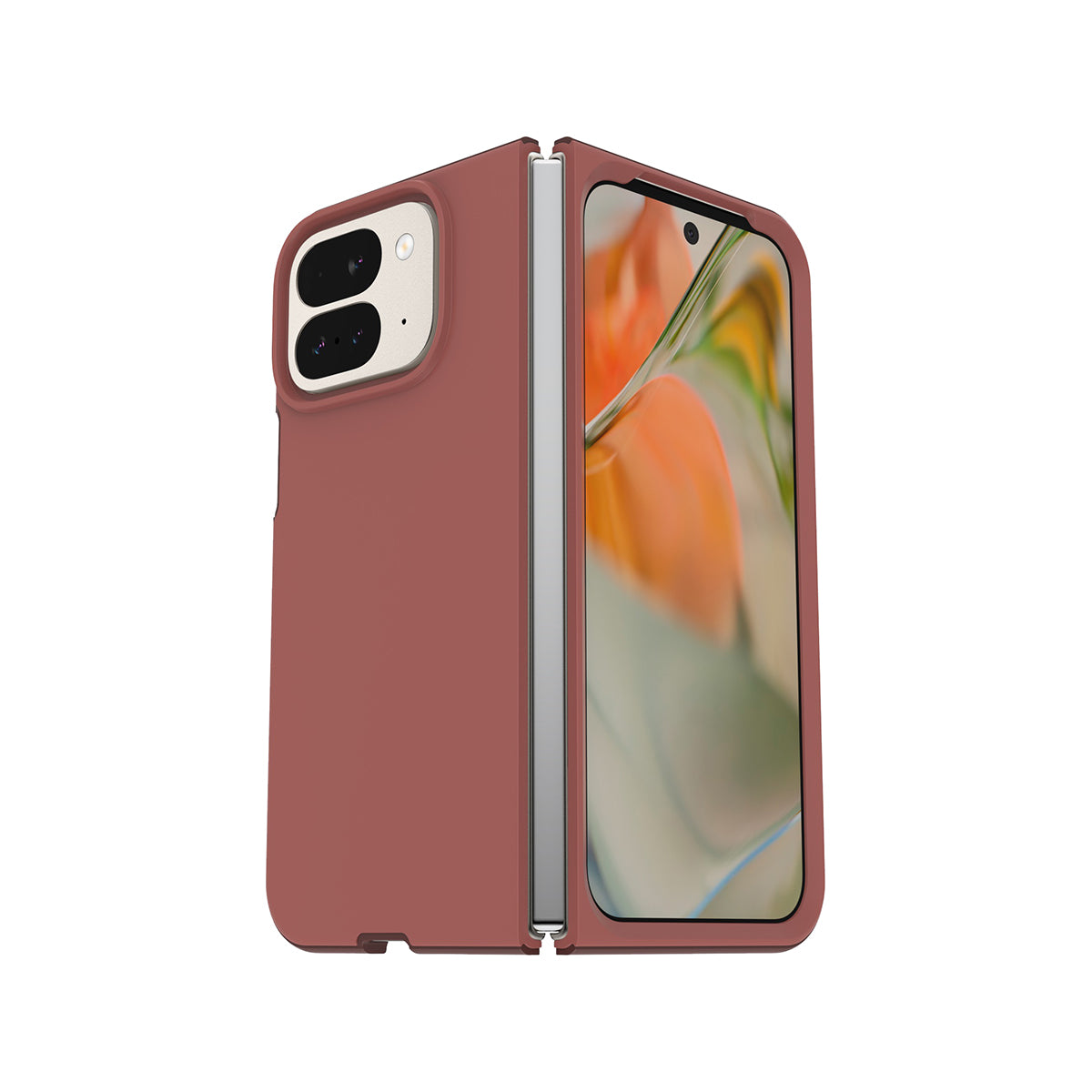 OtterBox Fold Case Thin Flex Series for Google Pixel 9 Pro - Slim Protective Phone Cover with Drop Protection | Red Clay Color | Perfect for Work, Travel & Everyday Use