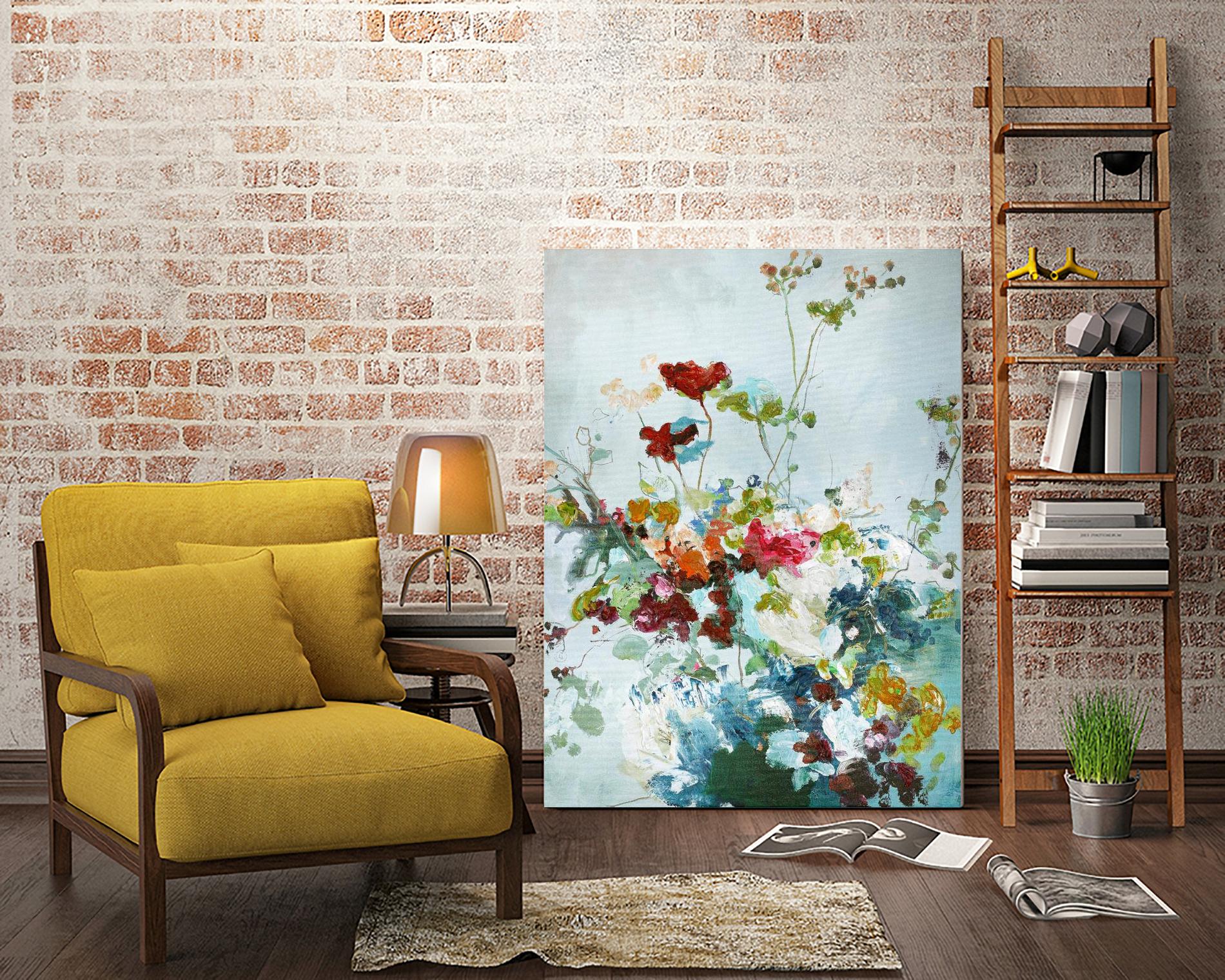 Abstract Floral Print Wall Art - Modern Home Decor for Living Room, Bedroom & Office | Canvas Painting for Stylish Interior Design