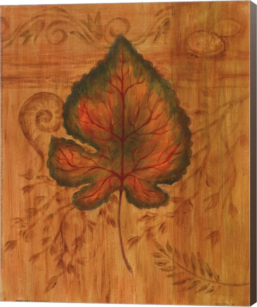 Autumn Leaf II by Marcia Rahmana - 8x10 Inch Canvas Wall Art Print, Museum Wrapped with Brown Edges - Perfect for Living Room, Bedroom & Office Decor