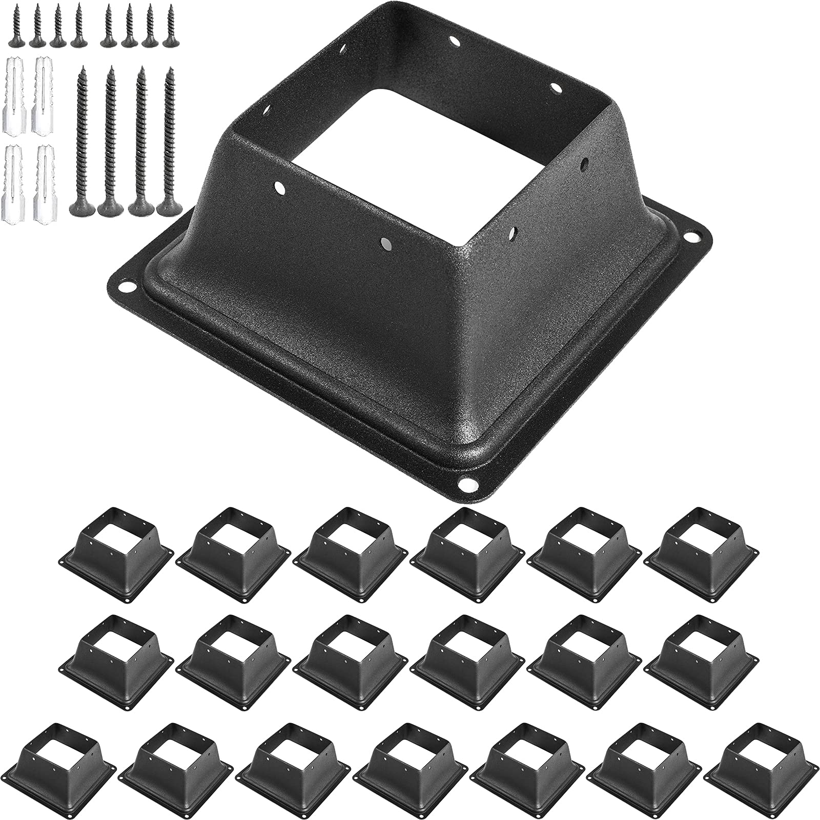 VEVOR 20-Pack 4x4 Deck Post Base Brackets (3.38