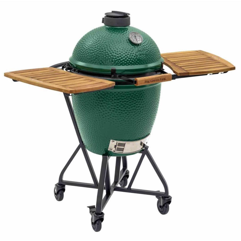 Big Green Egg 21 Inch Acacia Wood Egg Mates for Large Egg 121127 - Perfect for Outdoor Grilling, BBQ Accessories, and Backyard Cooking