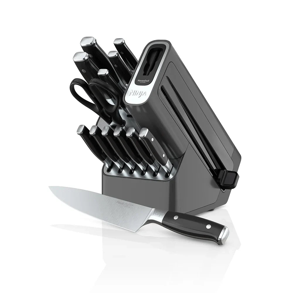 Ninja Foodi NeverDull Premium 13-Piece Knife Block Set - Professional Kitchen Knives for Chopping, Slicing & Dicing - Perfect for Home Chefs & Cooking Enthusiasts