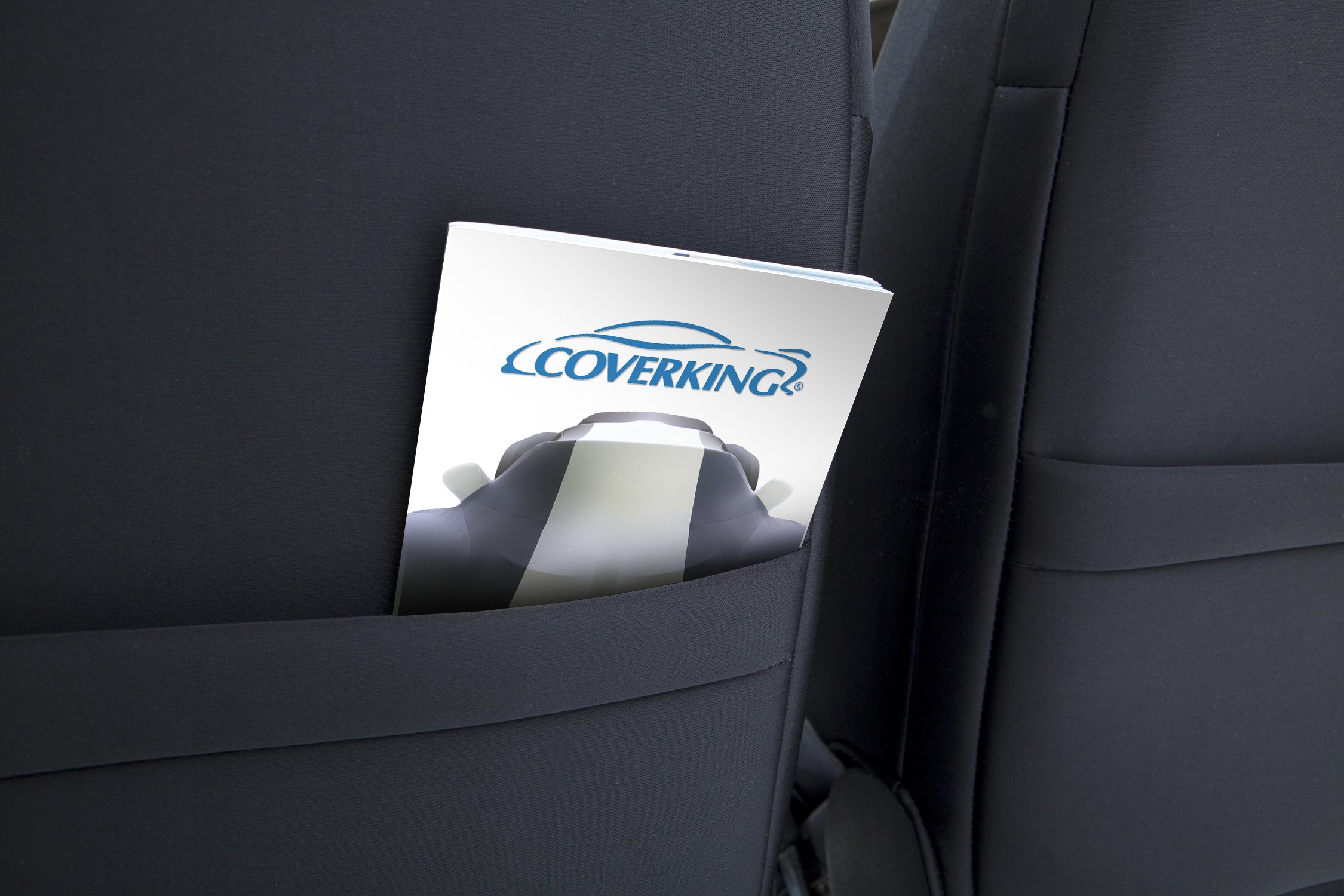 Coverking Custom Fit Neoprene Seat Covers for Honda Civic - Charcoal/Black | Waterproof & Durable Car Accessories for Road Trips & Daily Commute