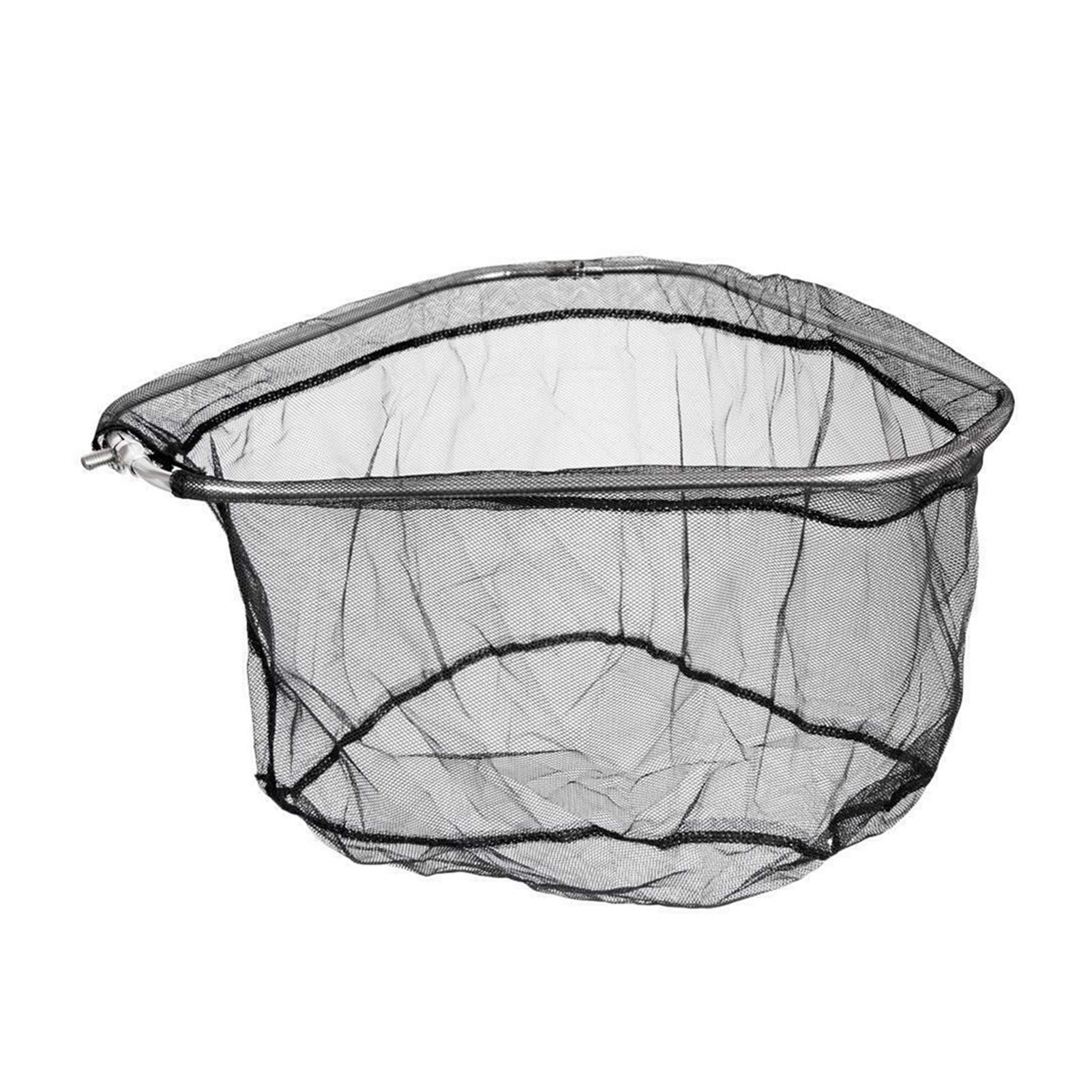 Foldable Stainless Steel Triangle Fishing Landing Net with Soft Mesh - Portable & Durable for Fly Fishing, Kayak Fishing, and Outdoor Adventures (Black)