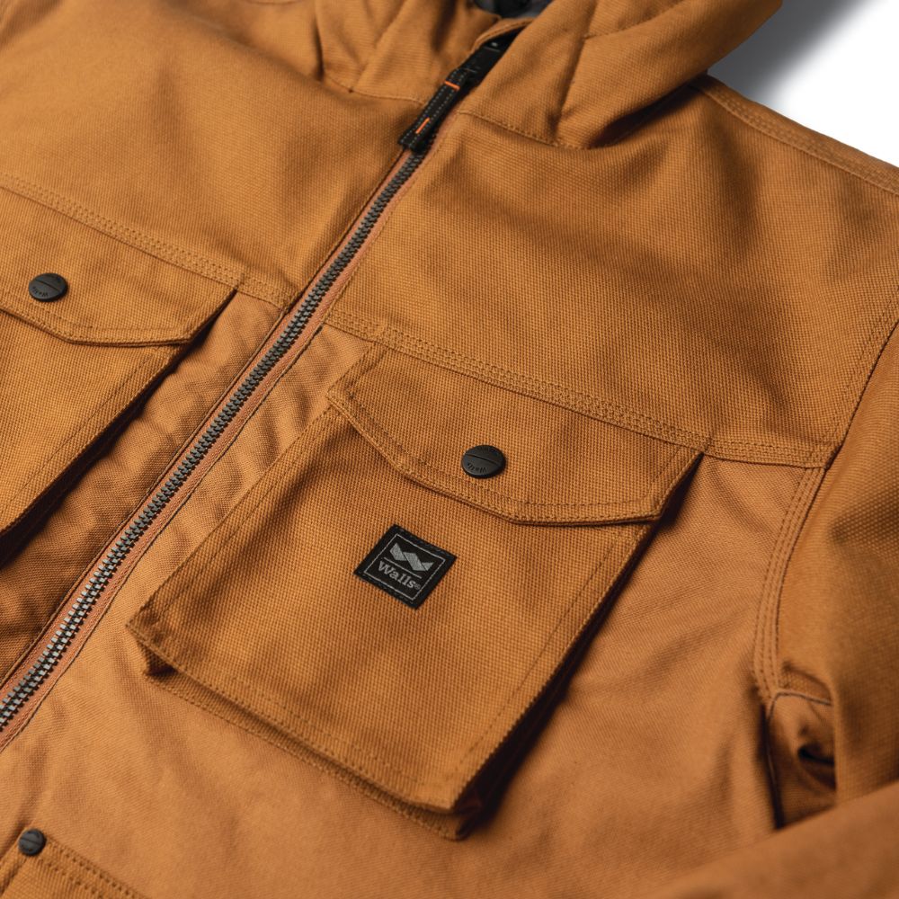 Men's Edgewood Waterproof Duck Insulated Work Coat - Heavy Duty Winter Jacket for Outdoor Work & Hunting | Warm & Durable Brown YC12 | Perfect for Construction, Farming & Cold Weather Activities