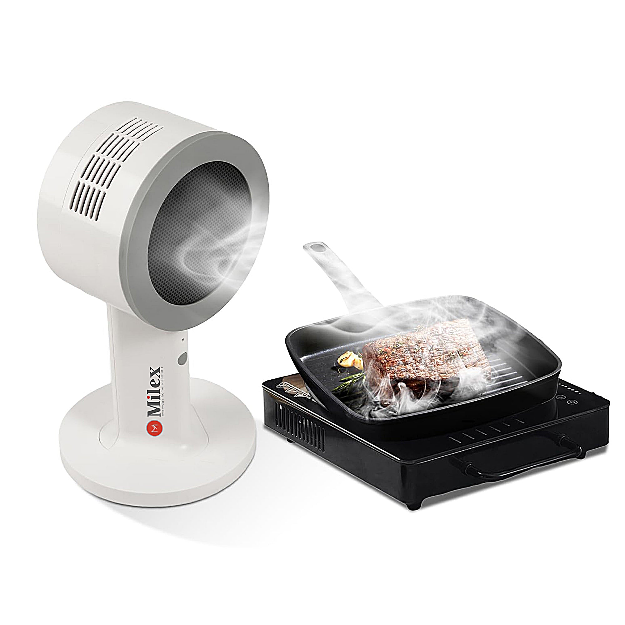 Milex Portable Mini Range Hood - Compact & Powerful Kitchen Exhaust Fan for Small Spaces - Perfect for RVs, Apartments, and Outdoor Cooking