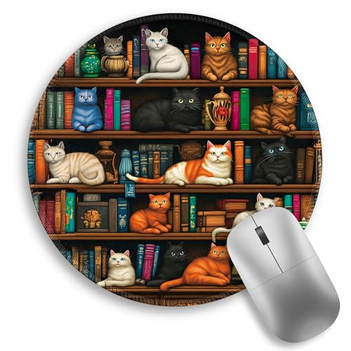 Cats and Bookshelf