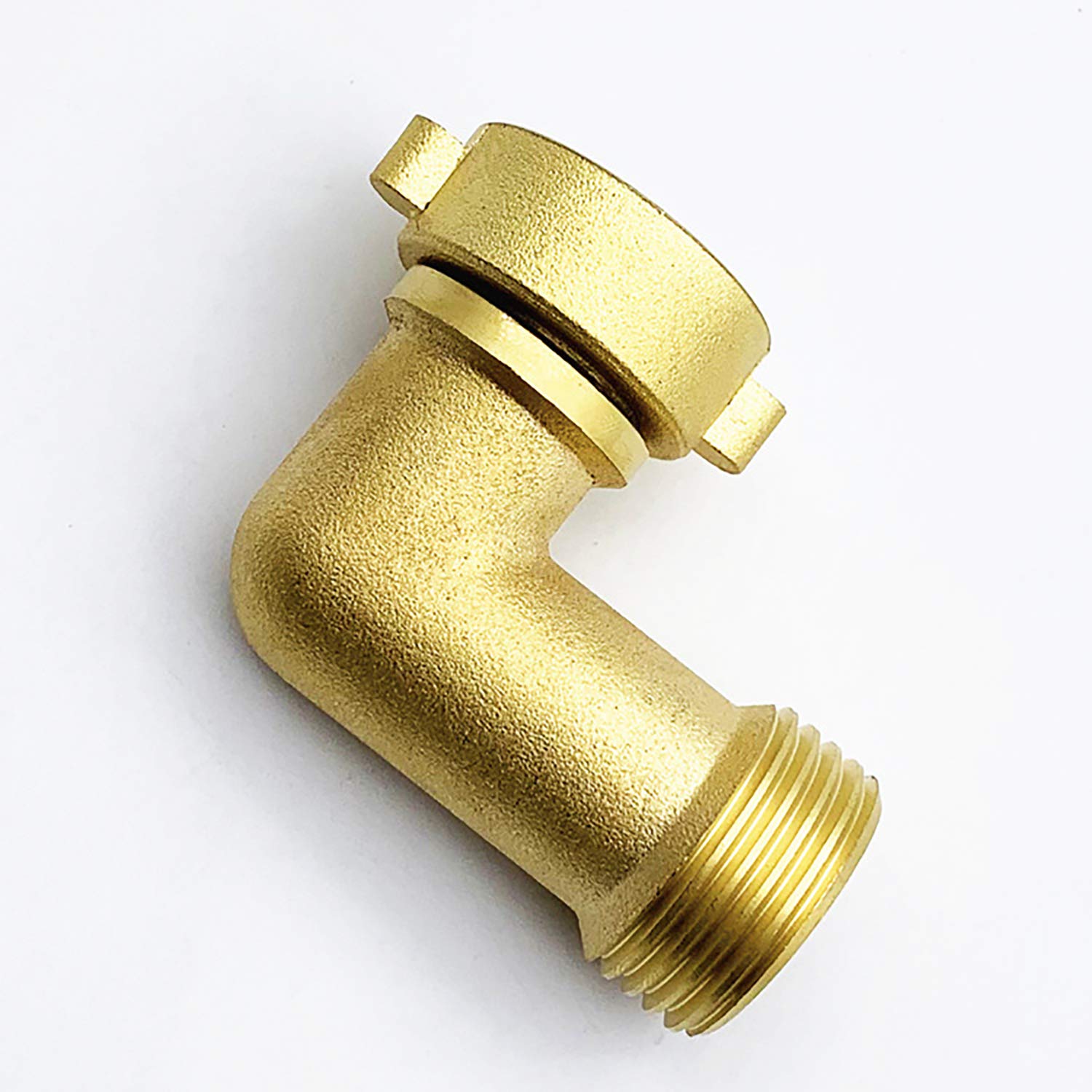 2 Pack Brass 90° Garden Hose Elbow Connector - Durable Extender for Outdoor Watering