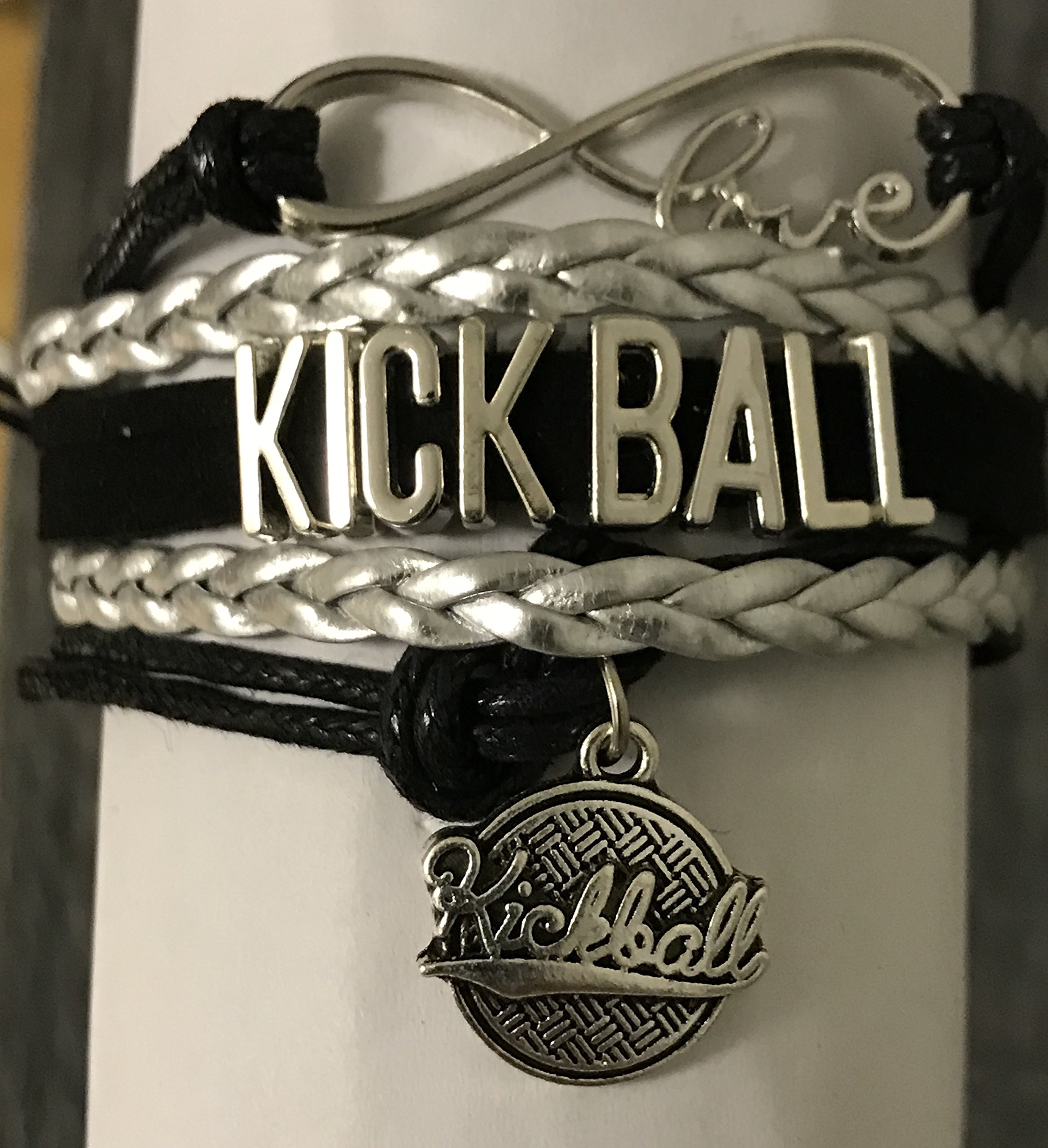 Kickball Infinity Charm Bracelet - Best Kickball Gifts for Players, Teams & Coaches - Perfect for Game Days, Tournaments & Sports Awards