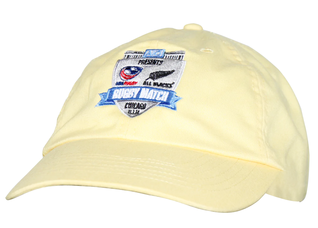 USA Rugby vs NZ All Blacks Official Event Hat - Yellow Rugby Cap for Fans | Perfect for Games, Tailgating & Sports Events