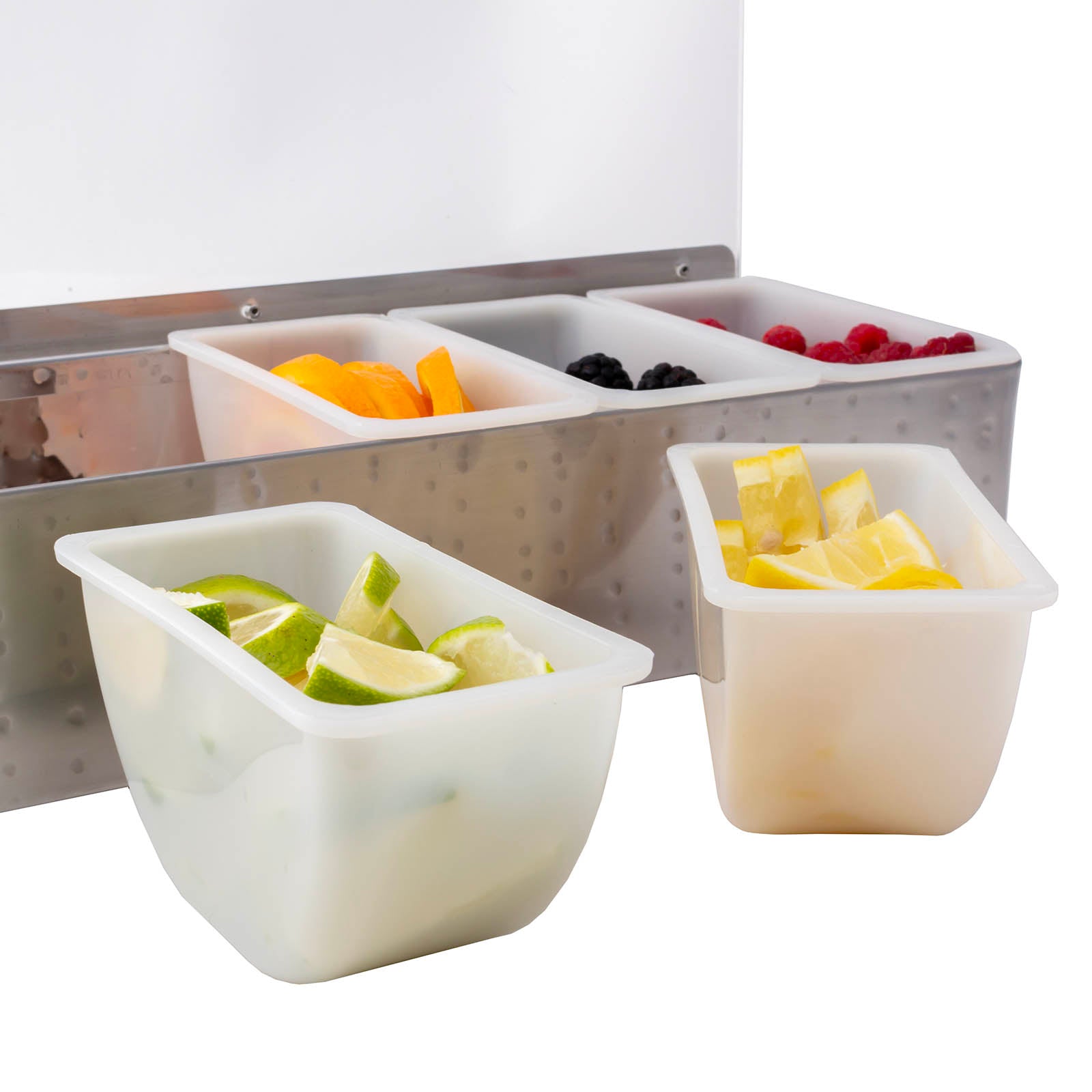 BarConic® Hammered Stainless Steel Condiment Holder - 5 Pint Capacity for BBQ, Picnics & Outdoor Dining | Perfect for Ketchup, Mustard & Sauces
