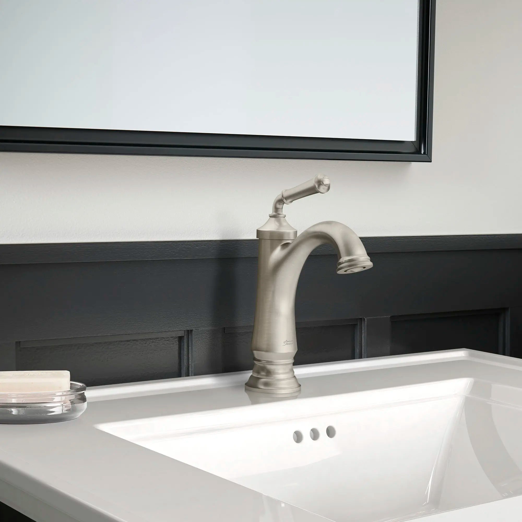 Delancey® Single Hole Single Handle Bathroom Sink Faucet 1.2 GPM Water-Saving Design with Lever Handle - Perfect for Modern Bathrooms, Powder Rooms & Guest Baths