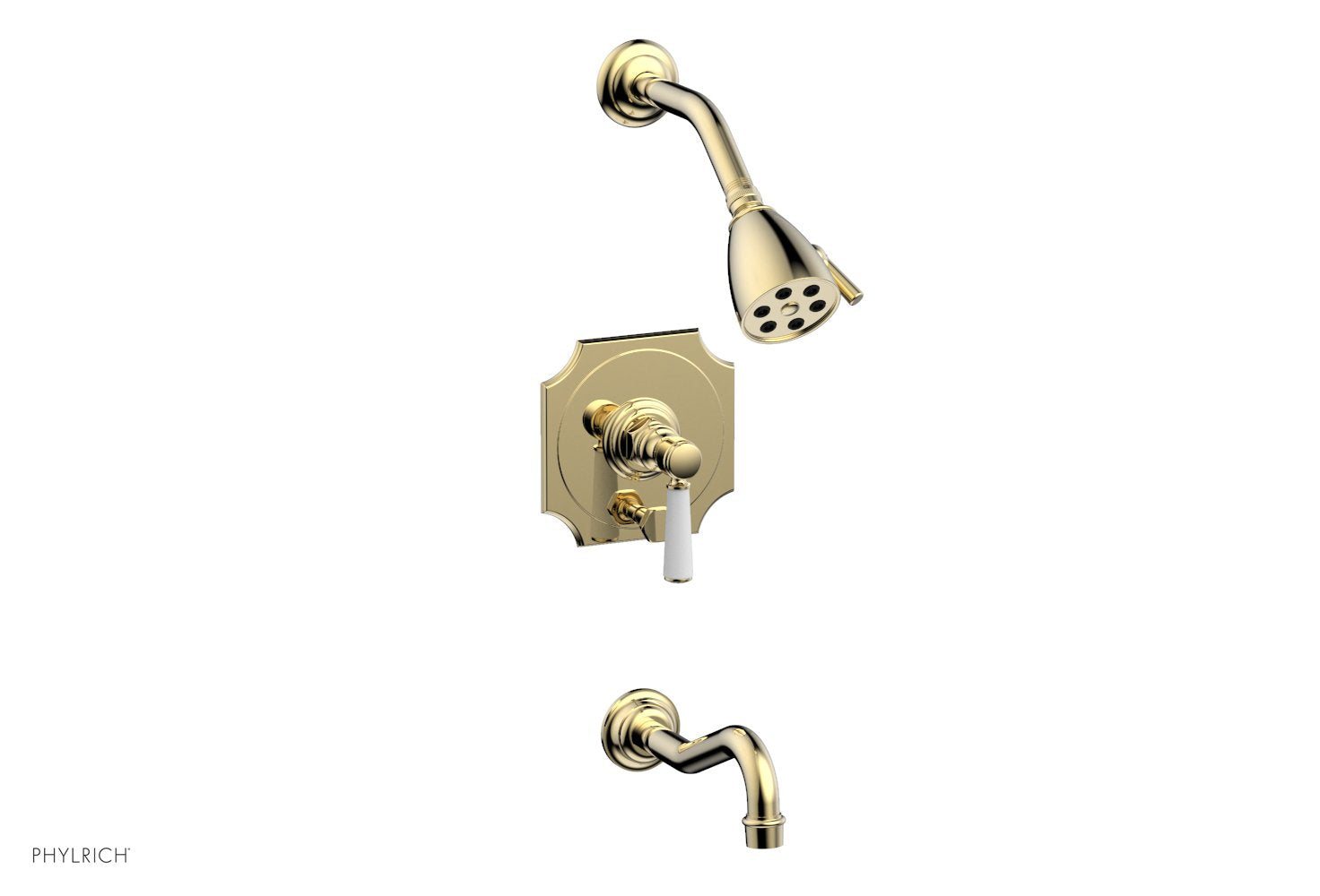 HENRI Pressure Balance Tub and Shower Faucet Set - Satin White Finish, Lever Handle, Model 161 30 - Perfect for Bathroom Renovation & Modern Home Upgrades