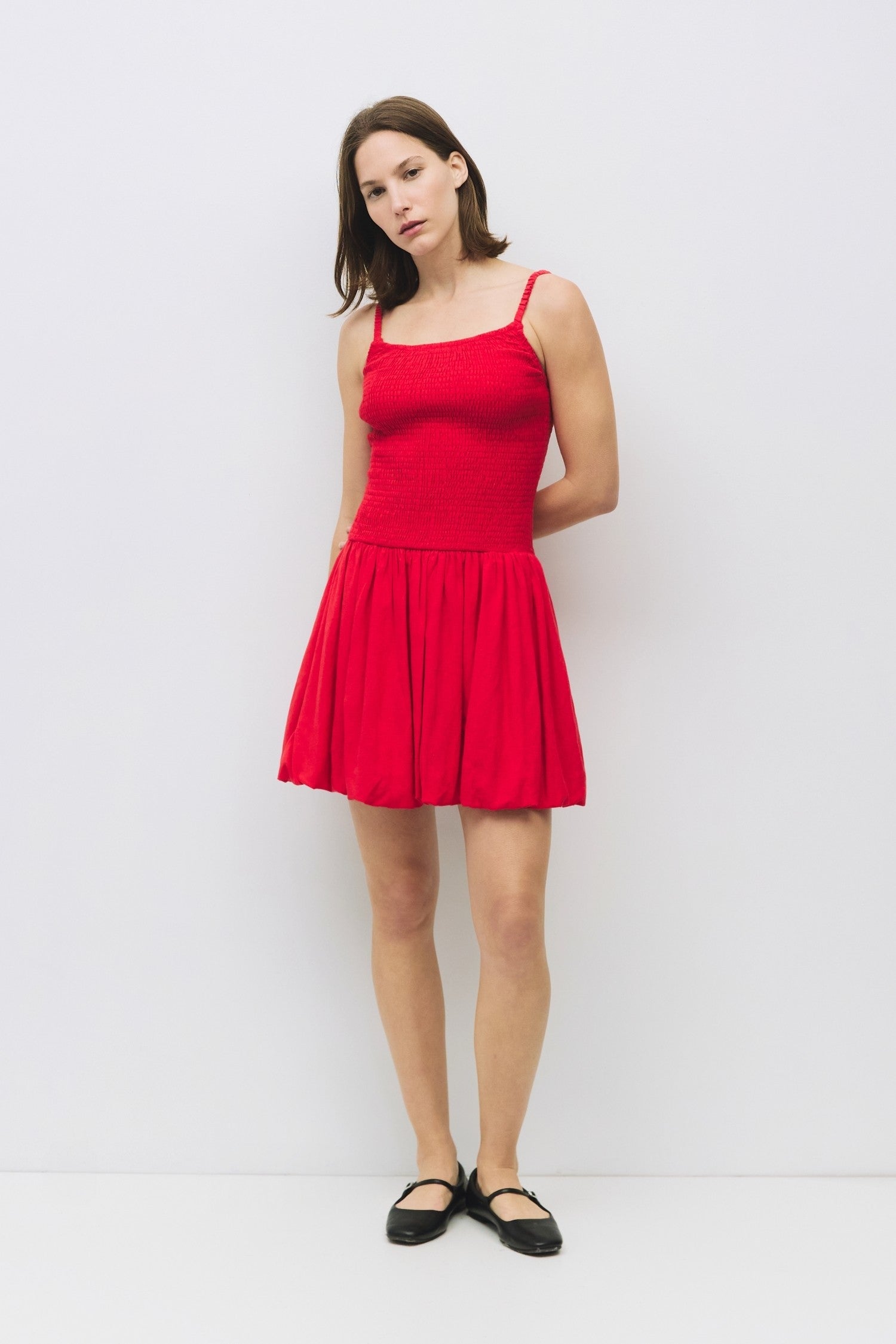 The Jaime Dress - Elegant Red Flowy Midi Dress for Women | Perfect for Weddings, Parties & Date Nights