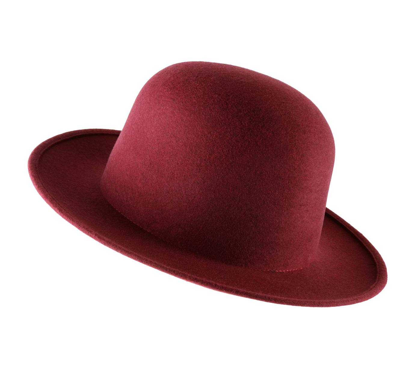 Nude Poet Wool Felt Bowler Hat - Packable, Water Repellent, Wide Brim Fedora for Men & Women - Perfect for Outdoor Events, Travel, and Fashion Accessories