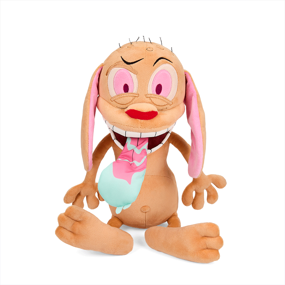 Ren & Stimpy HugMe Shake Action Plush Toy - Cute Collectible Stuffed Animal for Fans, Perfect for Gifts, Bedroom Decor & Nostalgic Fun