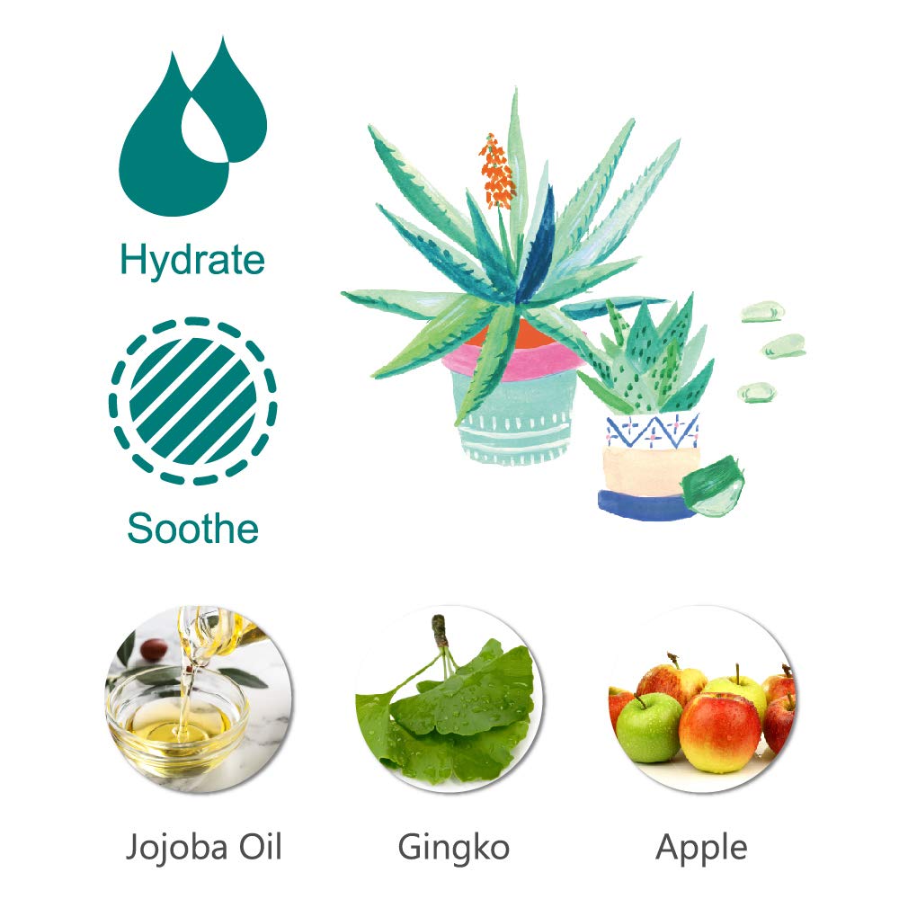 My Beauty Diary Aloe Vera Soothing Facial Mask - 8 Sheet Hydrating Face Mask for Dry & Sensitive Skin | Korean Skincare for Daily Use & Spa Night