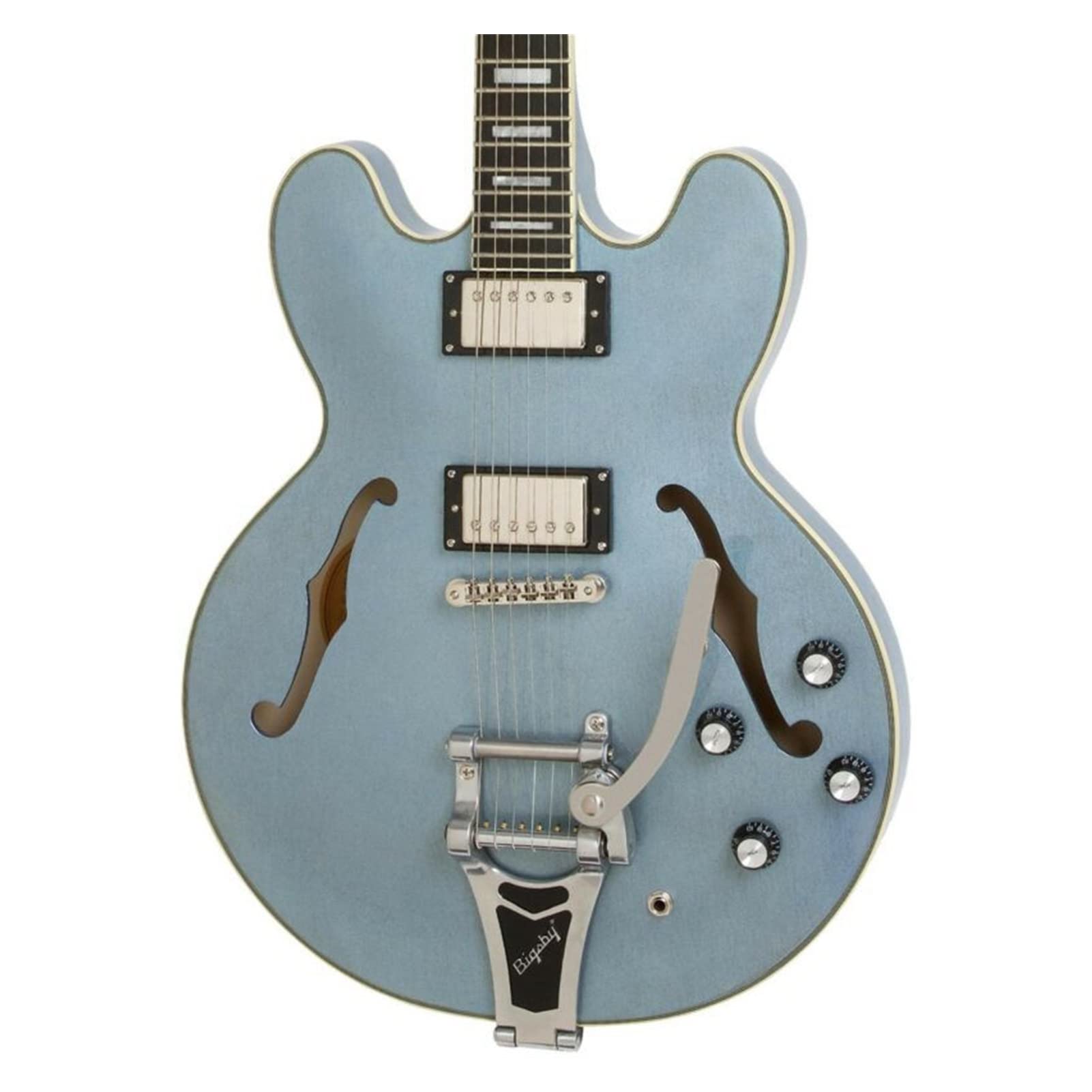 GZSZYA 6-String Blue Semi-Hollow Body Electric Guitar with Maple Body & Rosewood Fingerboard - Perfect for Beginners, Live Performances, and Home Studio Recording