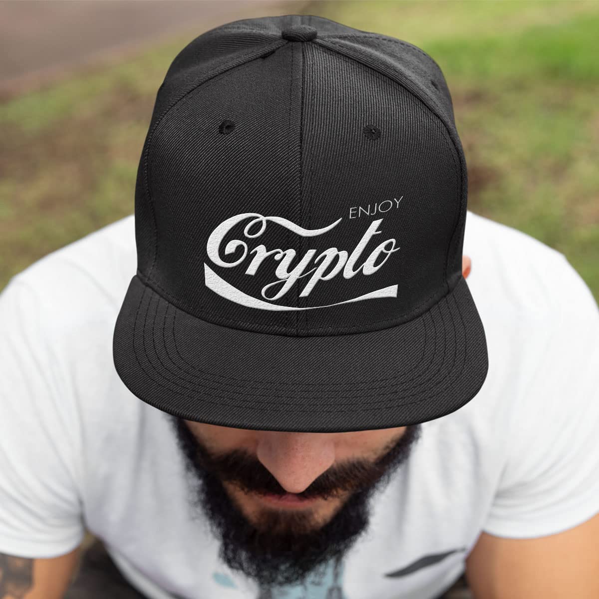 Crypto Back Mesh Baseball Cap for Men & Women - Breathable Adjustable Snapback Hat with Mesh Panels | Perfect for Outdoor Sports, Casual Wear & Everyday Fashion