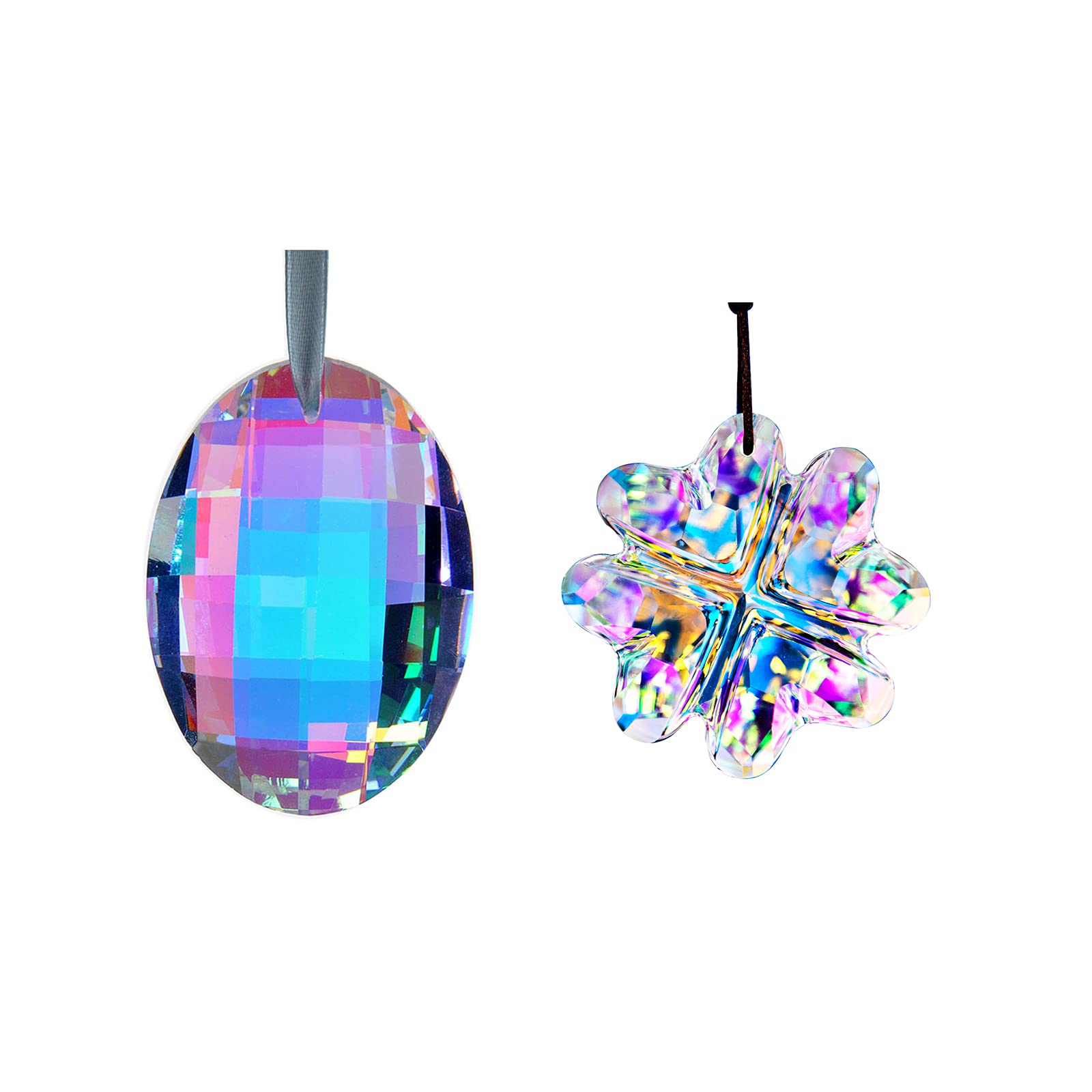 H&D HYALINE & DORA Sun Catcher Crystal Rainbow Maker - Window Hang Prisms Pendant for Home Decor, Garden & Wedding Decorations - Create Stunning Rainbows Indoors & Outdoors