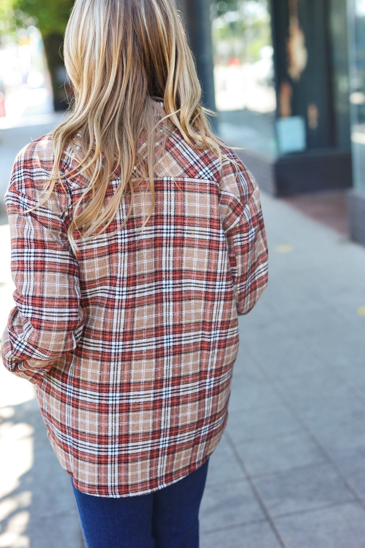 Be You Best Taupe Plaid Quilt Lined Button Down Shacket - Stylish Fall & Winter Layering Piece for Women | Perfect for Casual Outings, Workwear & Outdoor Activities