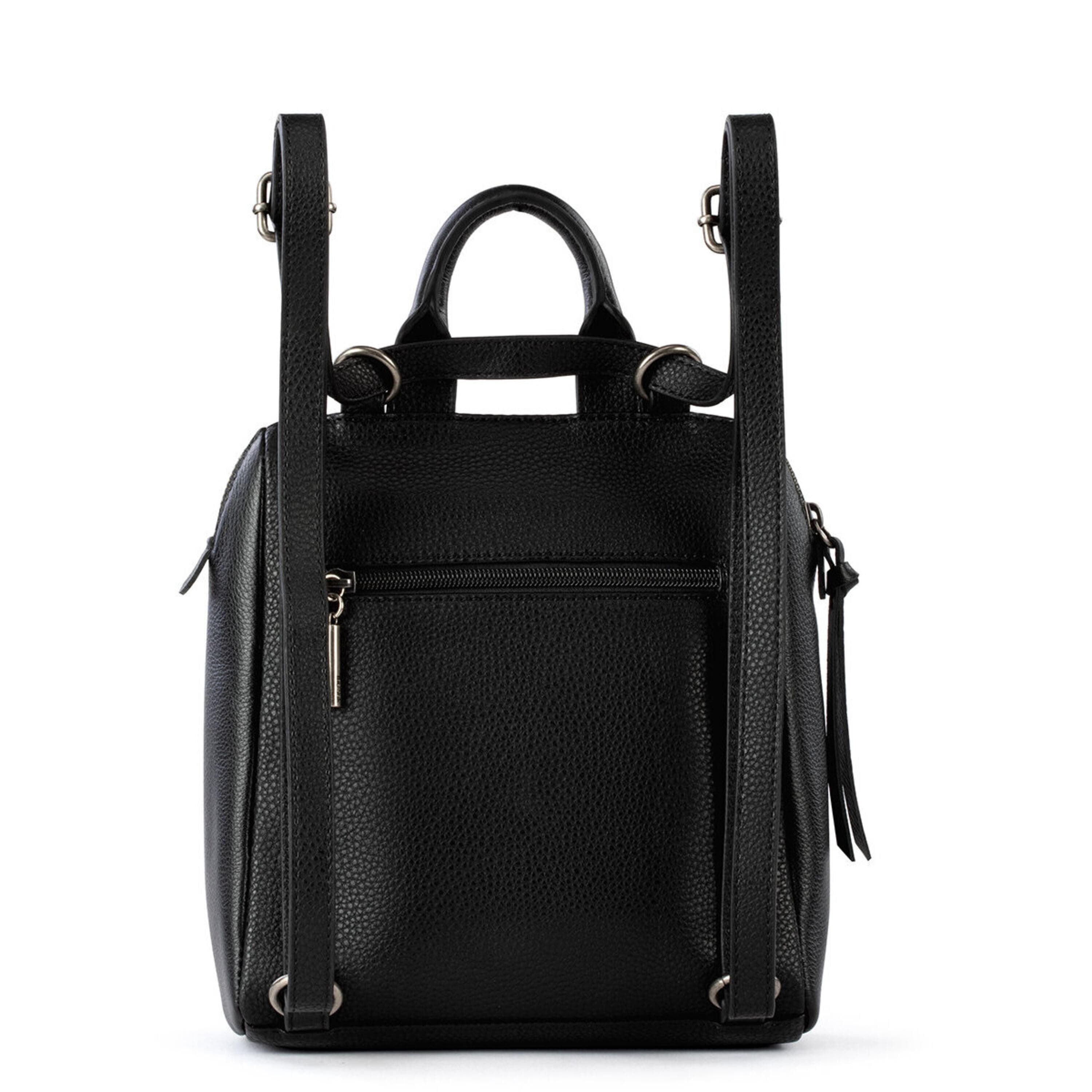 Loyola Mini Backpack - Genuine Leather, Black - Stylish & Durable Small Backpack for Women, Travel, Work & School