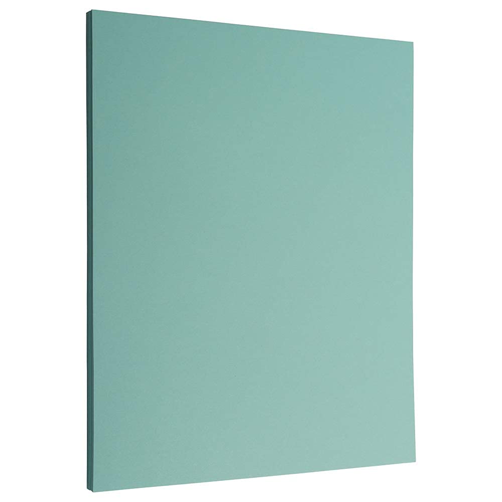 JAM PAPER Matte 28lb Premium Paper - 105 GSM, 8.5 x 11 Inches, Aqua Blue - 50 Sheets per Pack - Perfect for Resumes, Flyers, Brochures & Office Documents