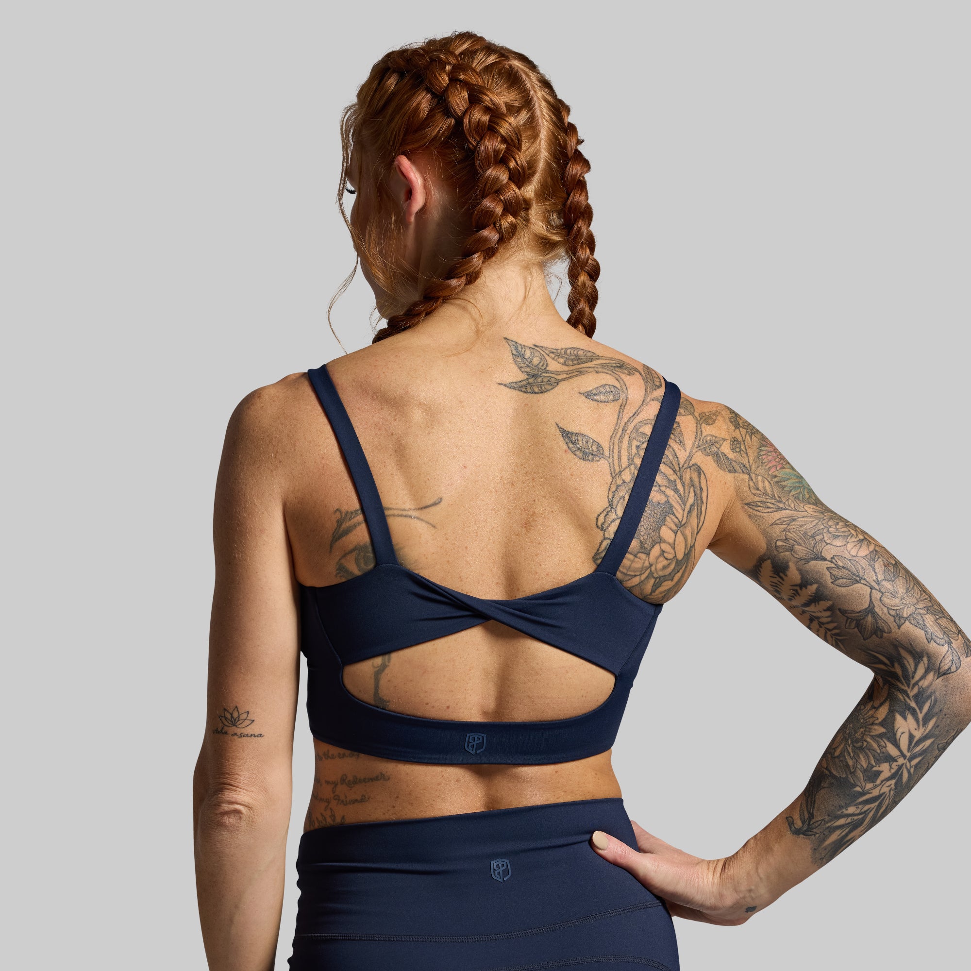 Best High Support Sports Bra for Women - BP Navy - Perfect for Running, Yoga & Gym Workouts