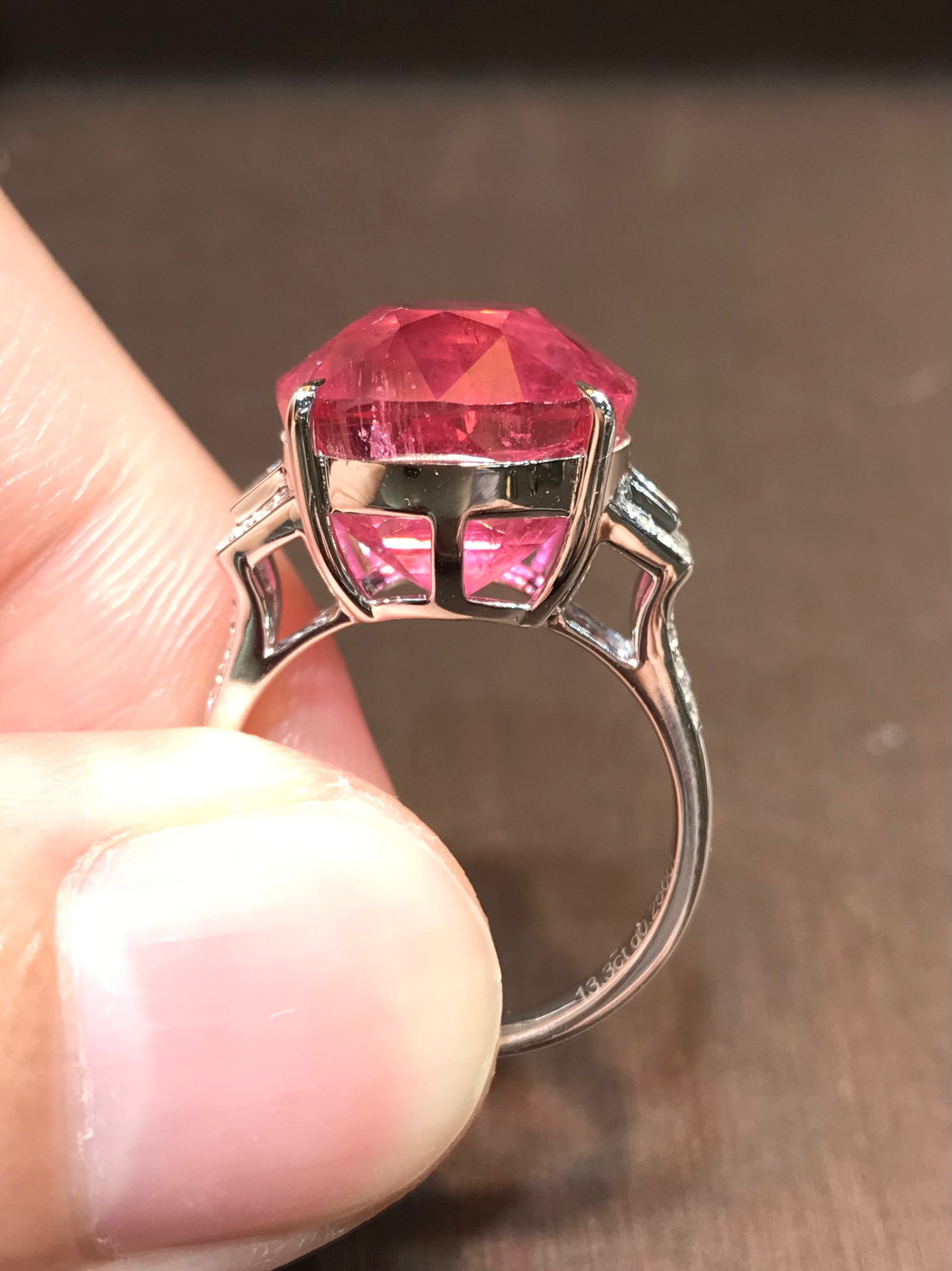 Natural Pink Tourmaline 13.30ct Gemstone Ring for Women - Elegant Jewelry Gift for Anniversary, Engagement & Special Occasions