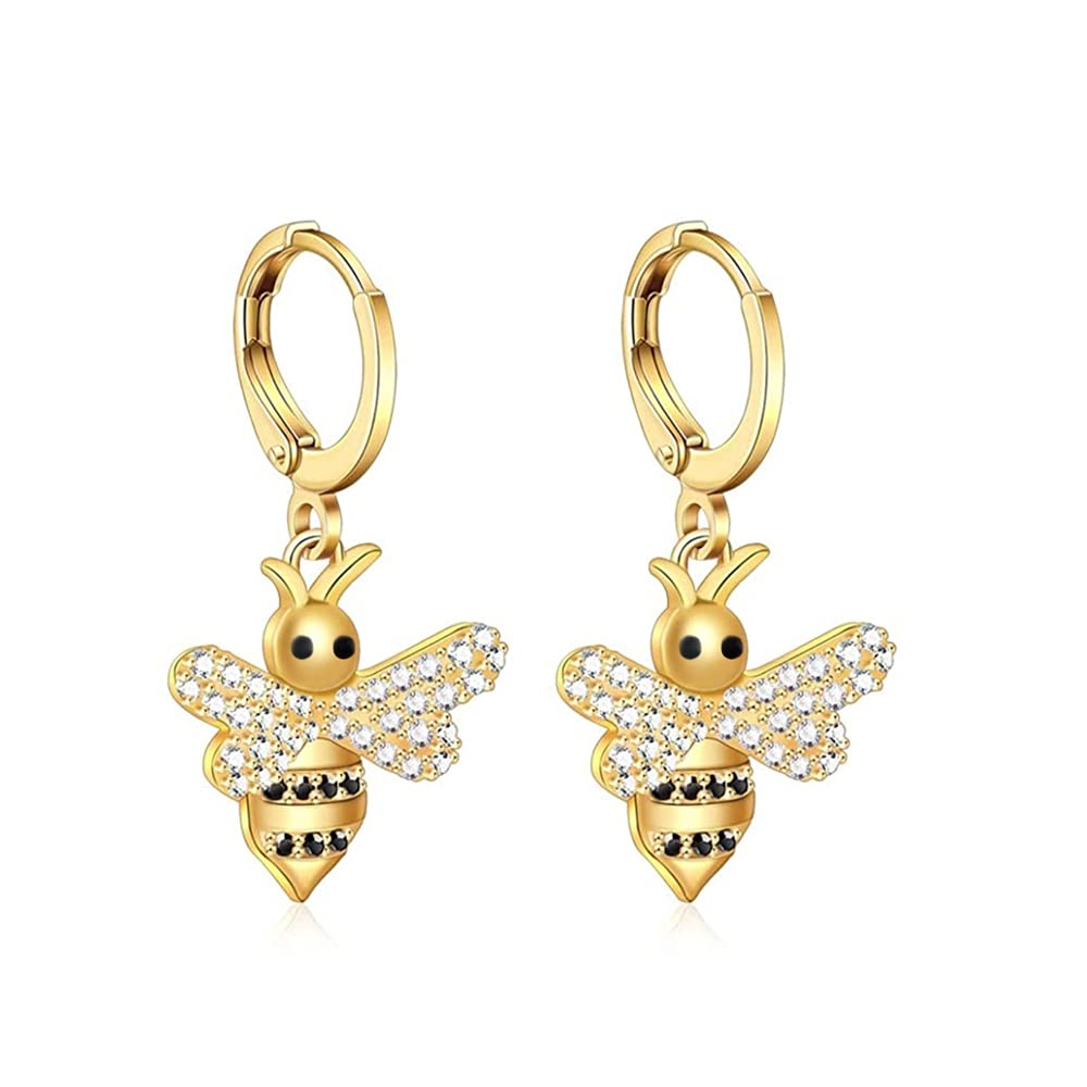 QIGARUGU Classic Stainless Steel Dangle Earrings for Women - Shiny Minimalist Drop Earrings with Cubic Zirconia & 925 Sterling Silver Post | Lightweight Fashion Jewelry Gift for Her | Perfect for Parties, Weddings & Everyday Wear