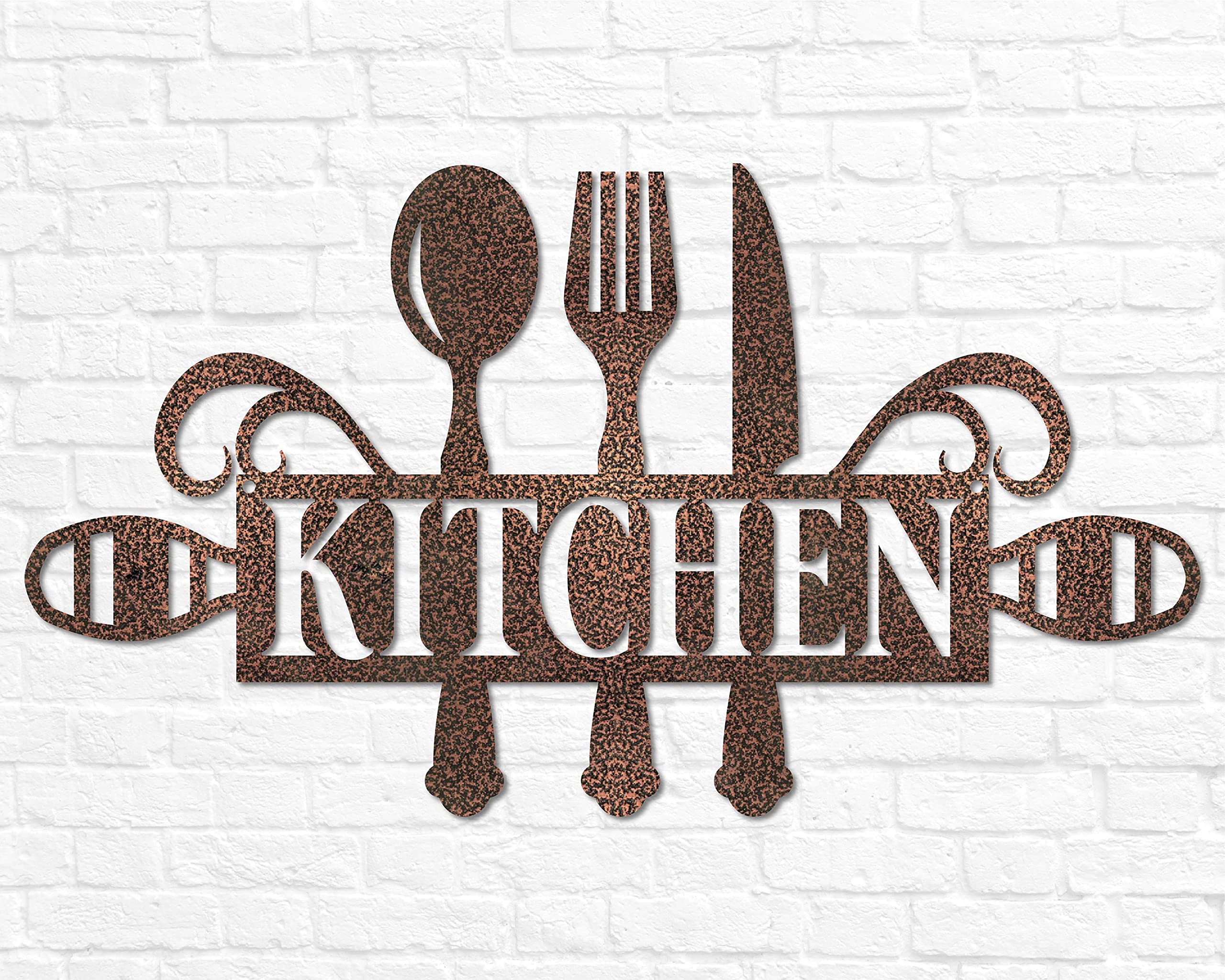 Rustic Metal Kitchen Sign Wall Art - Inspirational Word Decor for Cooking Enthusiasts - Perfect Housewarming Gift & Kitchen Decor for Home, Farmhouse, or Apartment