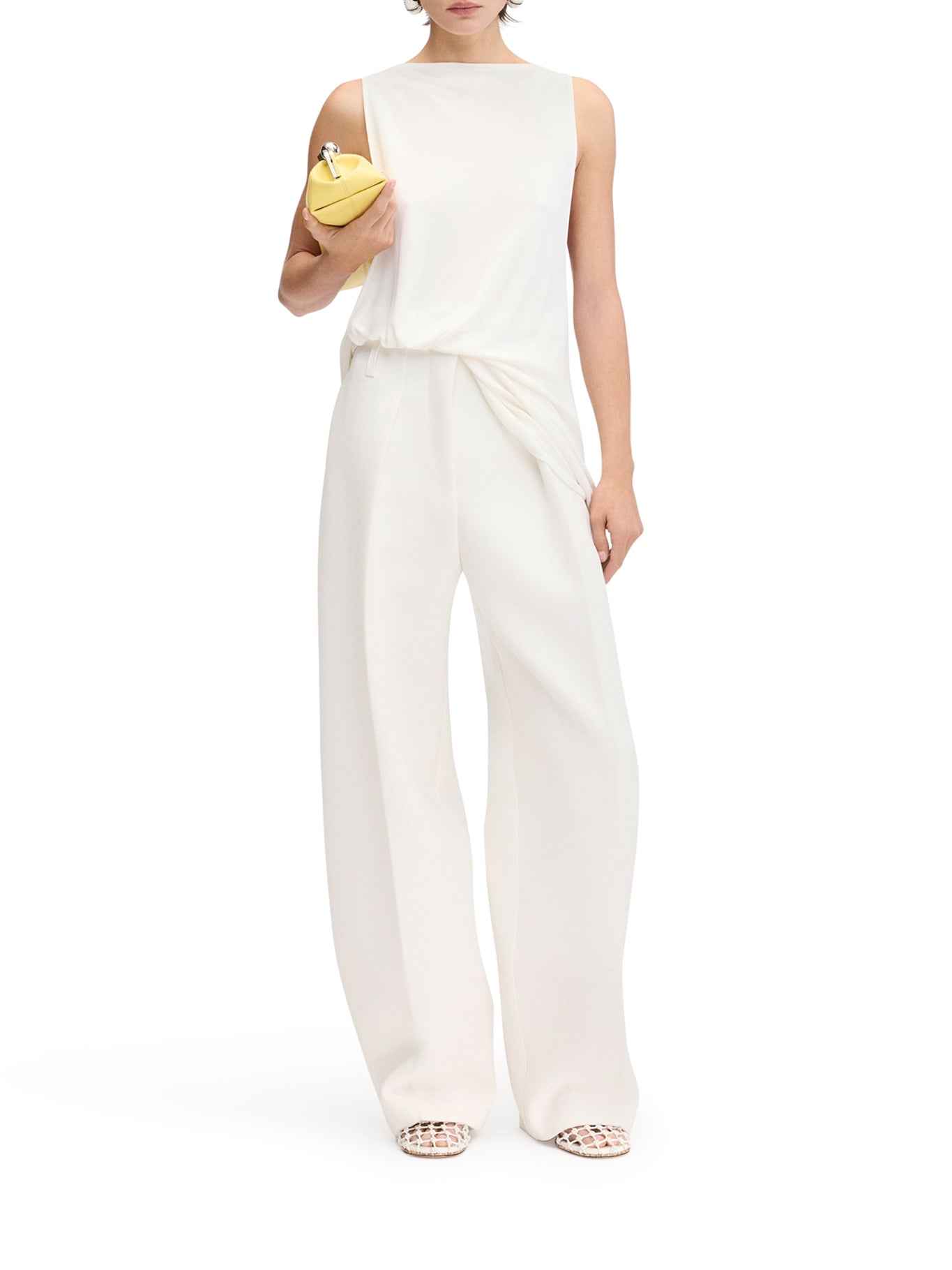 Jacquemus Il Top Peplo Women's White Blouse - Elegant Peplum Style for Casual & Party Wear | Perfect for Office, Date Night & Special Occasions