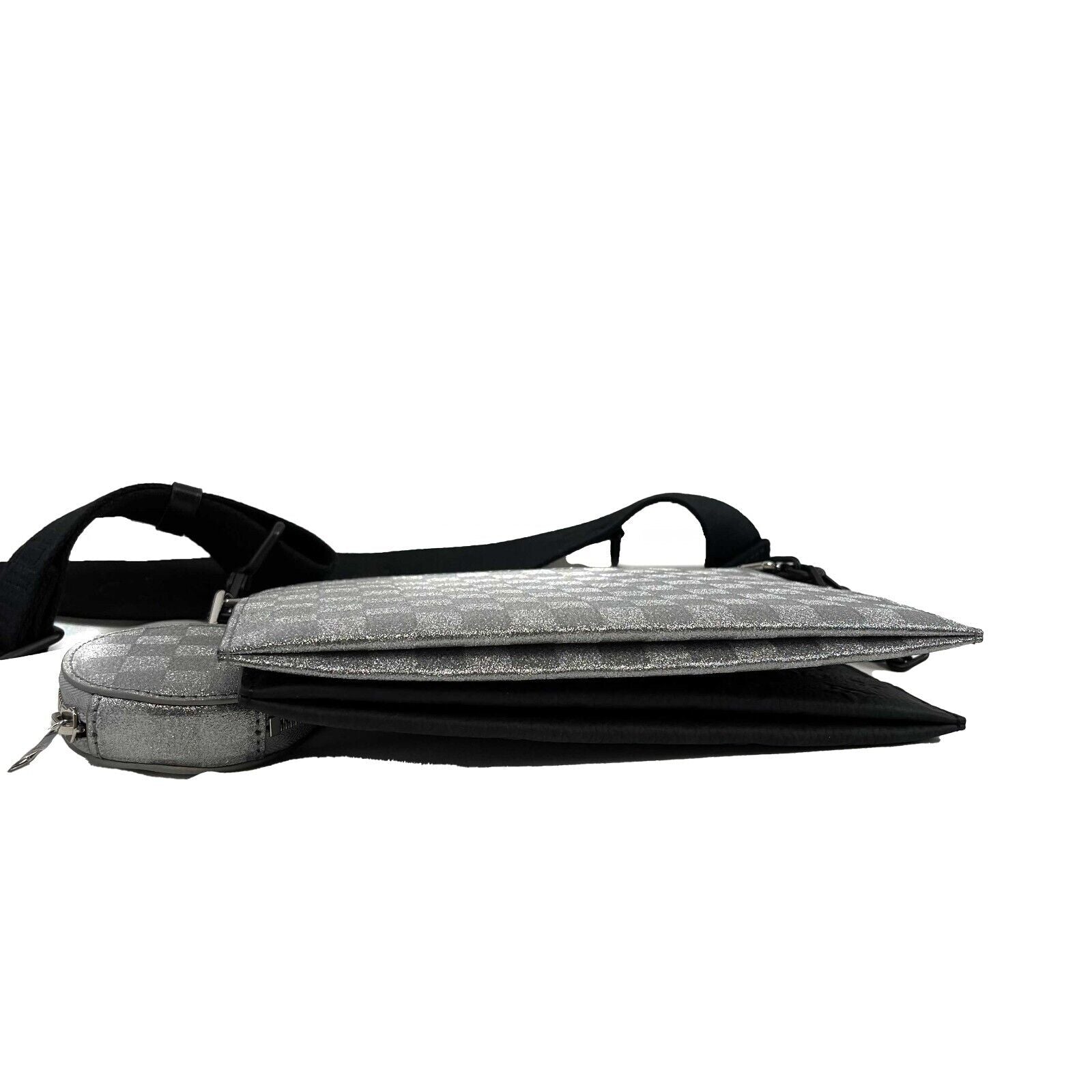 Authentic Louis Vuitton x Virgil Abloh Black Silver Crossbody Bag - Limited Edition Luxury Shoulder Purse for Women | Perfect for Date Night, Parties & Travel Accessories