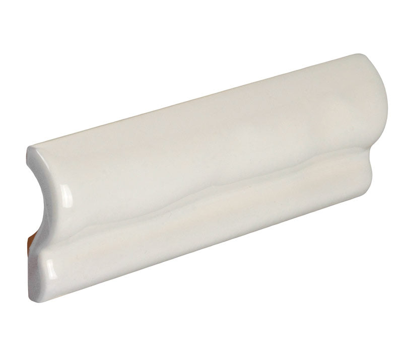 Kakel Mayfair Ivory White Skirting Board 5 x 15 cm Smooth Lightweight - Perfect for Bathroom, Kitchen & Home Renovation Projects