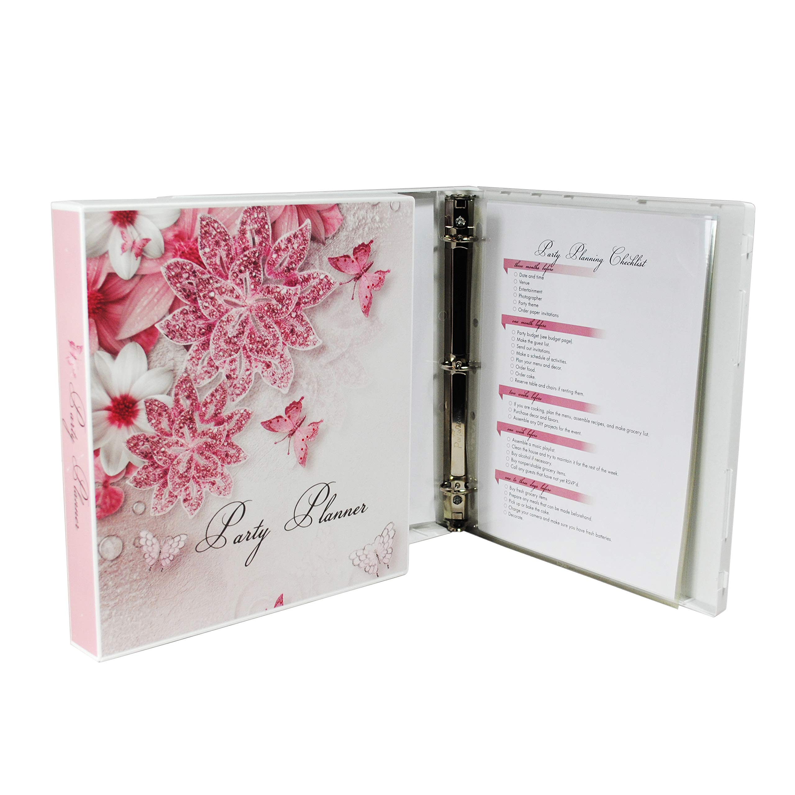 UniKeep Party Planner Organizer - Pink Floral Design for Birthday, Wedding & Event Planning | Perfect for Bridal Showers, Baby Showers & Special Occasions
