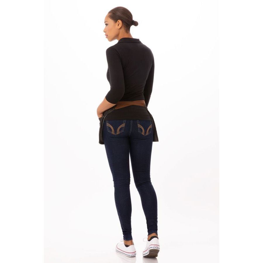 Chef Works AW054BLK Memphis Waist Apron - Black, 23