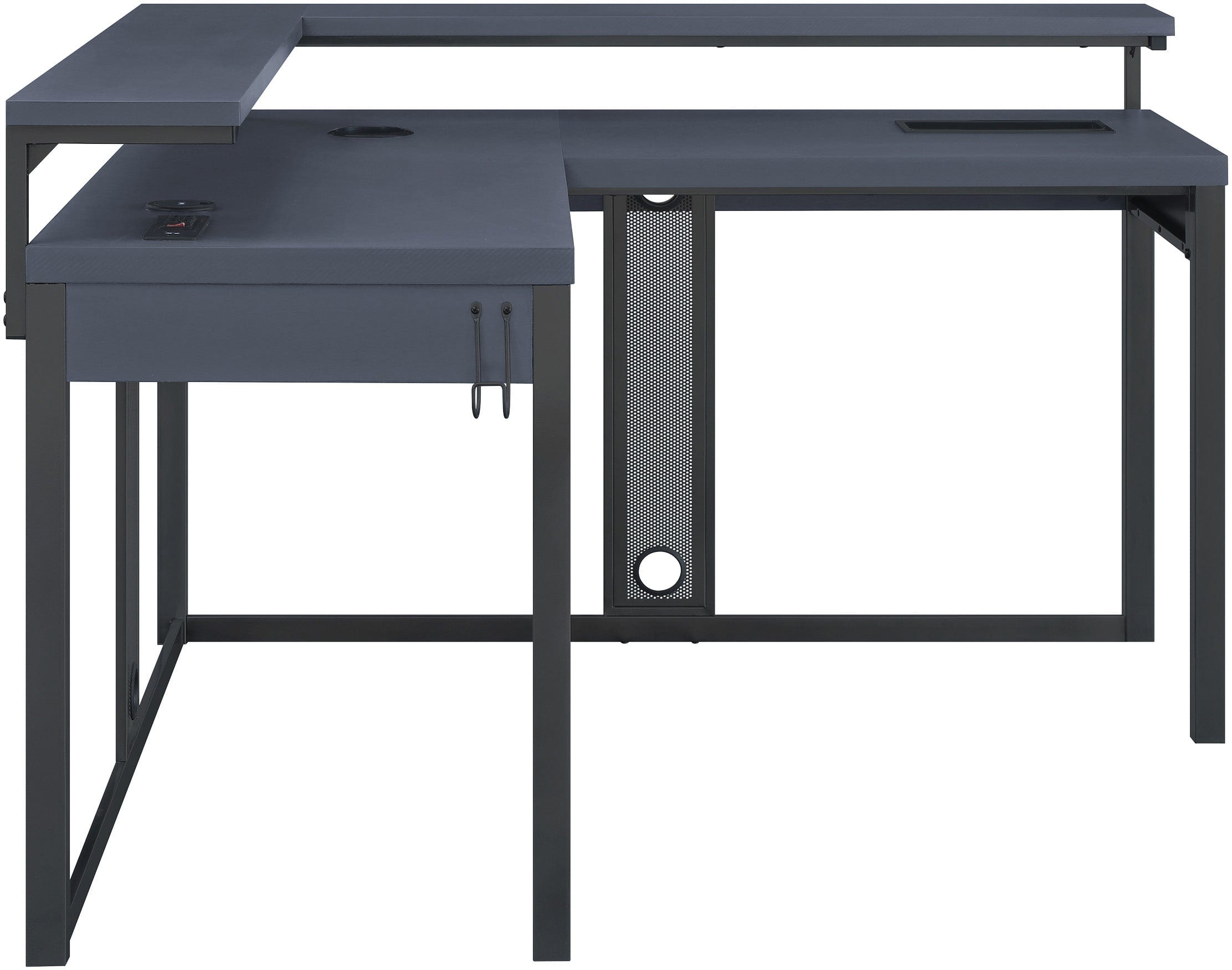 Office Star Loadout L-Shaped Gaming Desk [LDT5454GLD] - Ergonomic Computer Workstation for Home Office & Gaming Setup