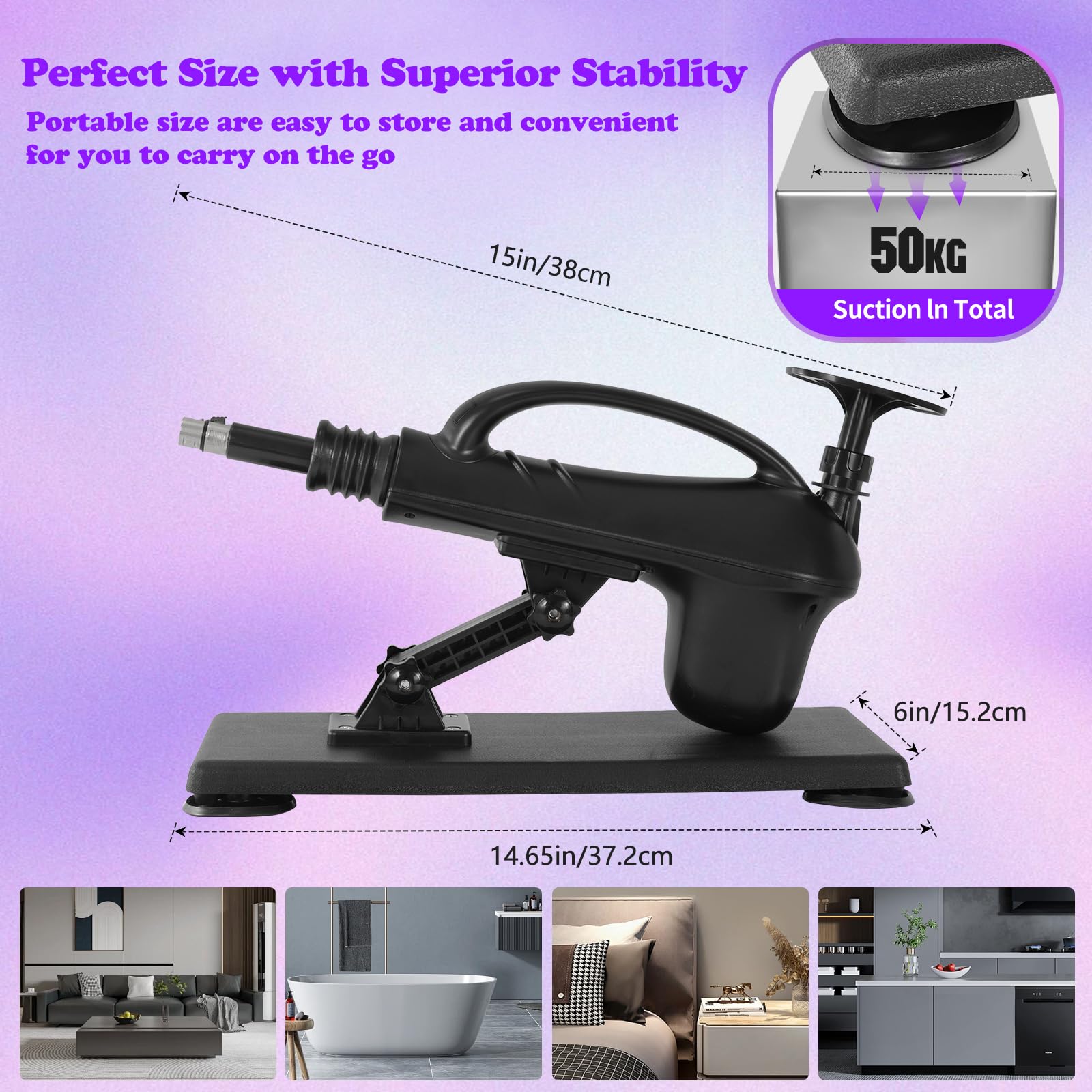 Heating & Vibrating Dildo Sex Machine with Suction Cup - Automatic Thrusting Device for G Spot & Anal Stimulation - Adult Sex Toy with 3 XLR Connector - Perfect for Solo Play & Couples' Intimate Moments
