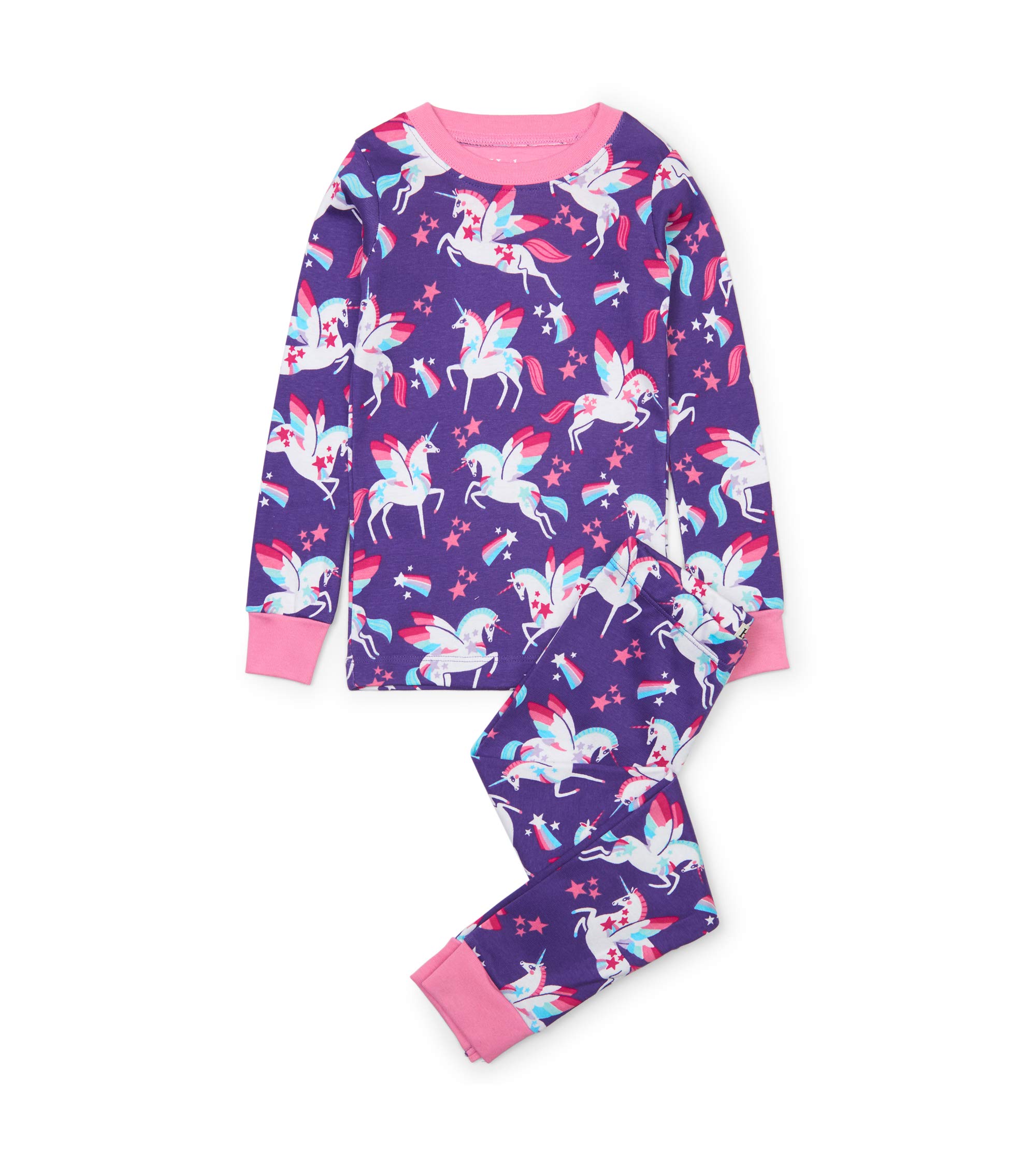 Hatley Girls Organic Cotton Long Sleeve Printed Pajamas Set - Soft & Comfortable Kids Sleepwear for Girls - Perfect for Bedtime, Lounging & Sleepovers