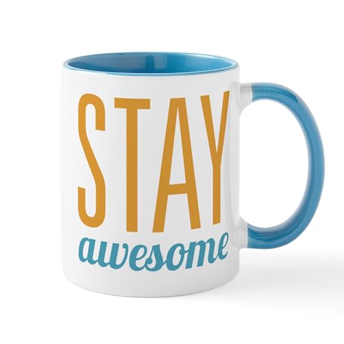 White/Blue Inside - Stay Awesome Mug