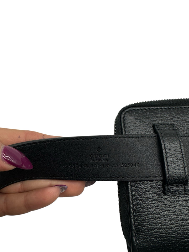 Gucci Double Marmont Leather Belt Bag for Women - Stylish Crossbody Fanny Pack with Adjustable Strap - Perfect for Travel, Shopping & Everyday Use
