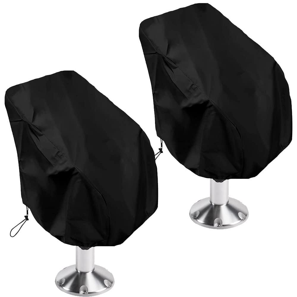 **Waterproof Boat Seat Cover for Captain's Chair - Dustproof & UV-Resistant Pontoon Helm Chair Protector - Perfect for Outdoor Boating, Fishing & Marine Use**