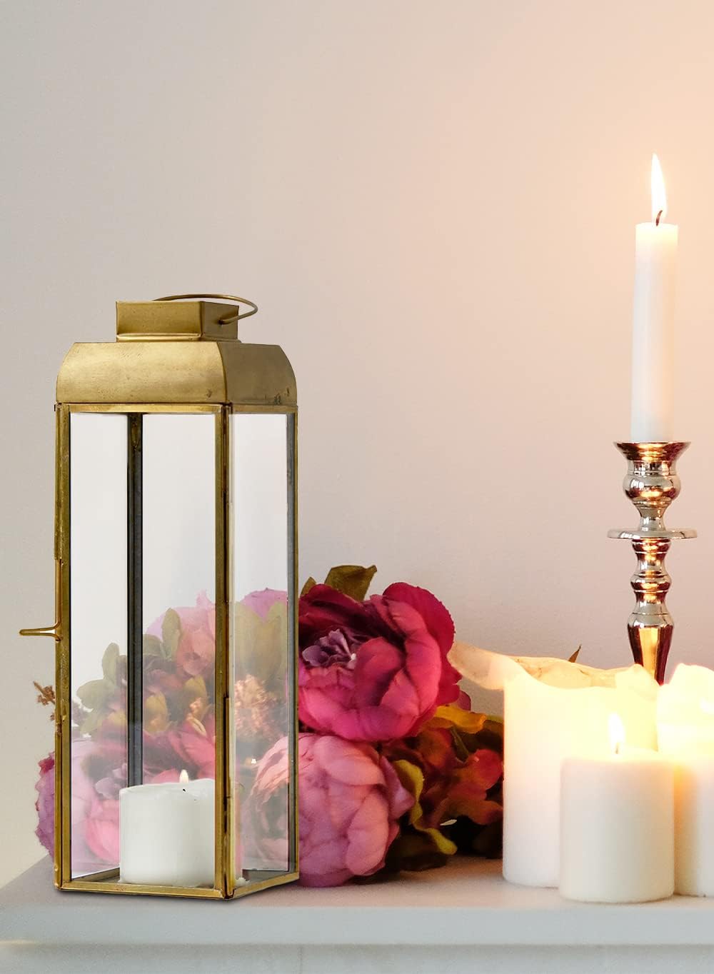 Small Square Gold Lanterns - Set of 12 (9.5
